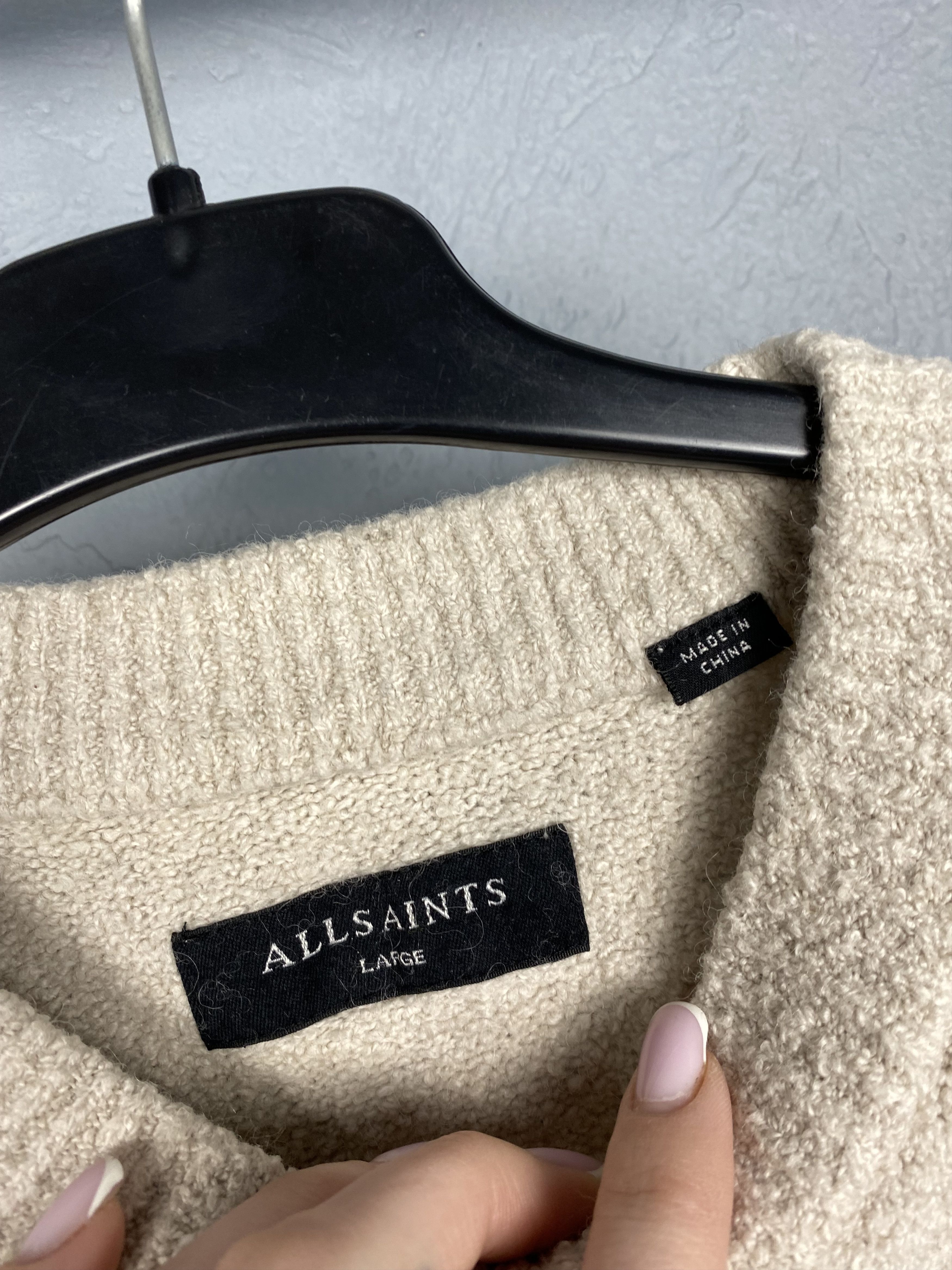 Allsaints Allsaints Mens Crew Neck Mohair Sweater Size US L / EU 52-54 / 3 - 3 Thumbnail