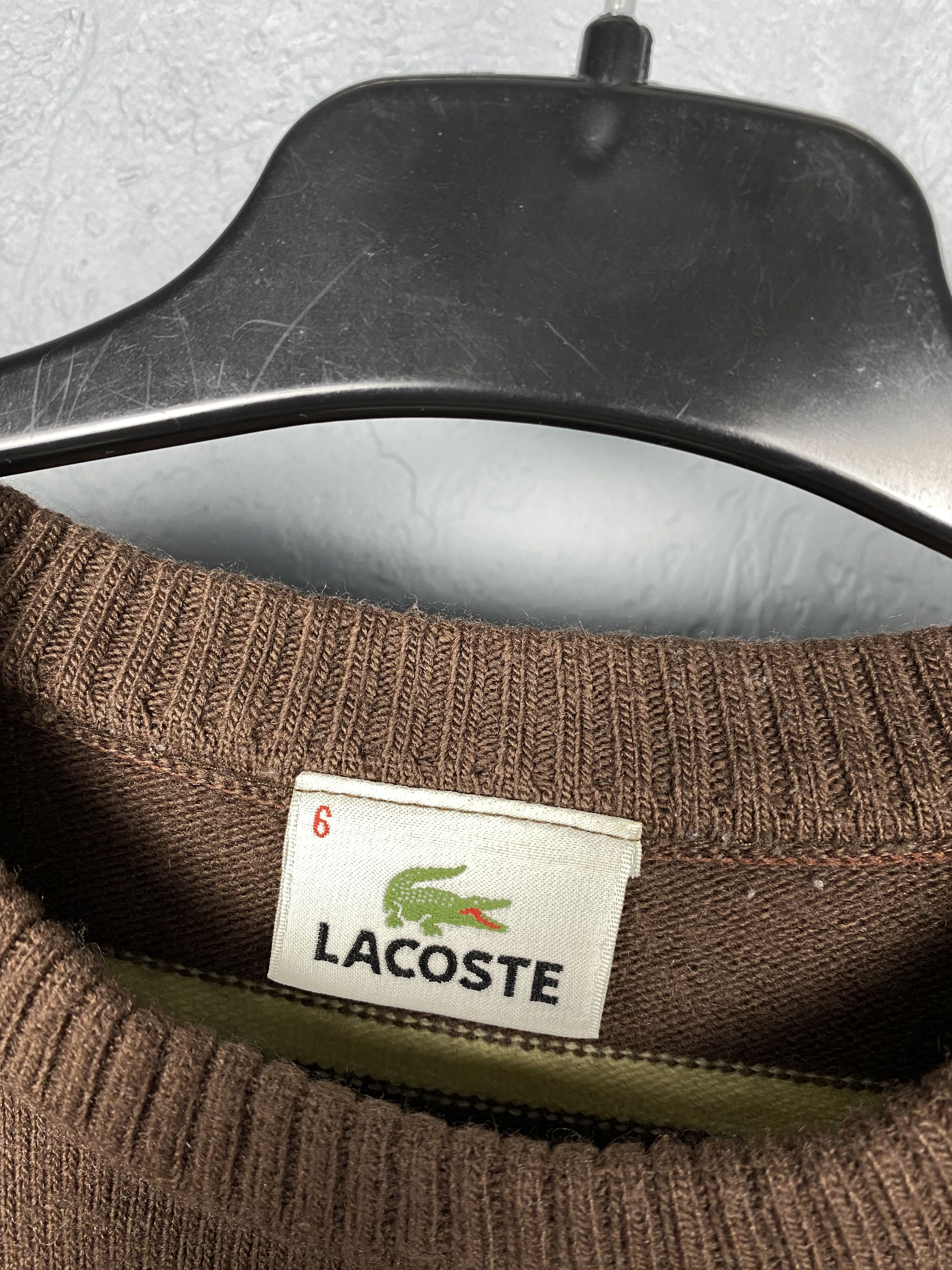Lacoste Lacoste Vintage Mens Wool Knit Crew Neck Sweater Y2K Size US XL / EU 56 / 4 - 4 Thumbnail