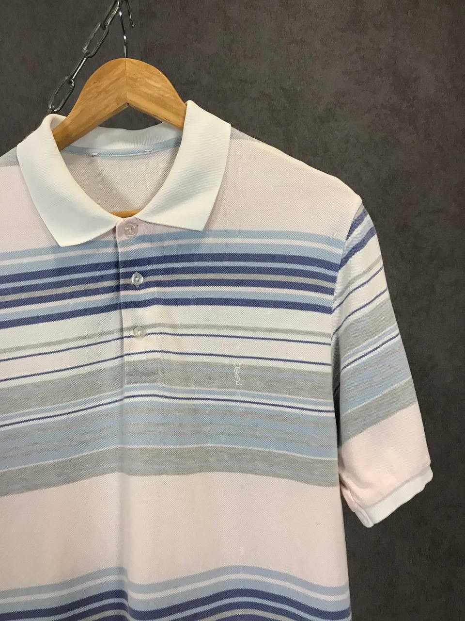 Yves Saint Laurent YSL Yves Saint Laurent luxury multicolor polo tee Size US L / EU 52-54 / 3 - 2 Thumbnail
