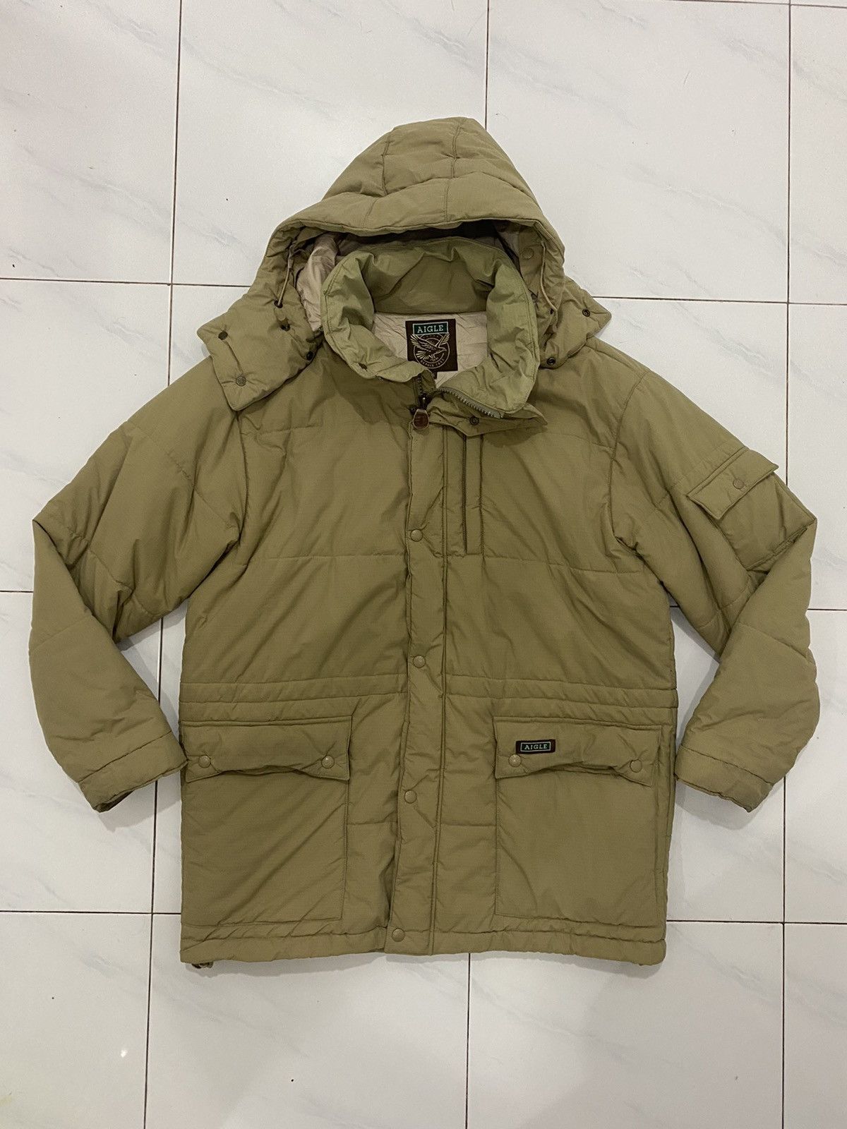 Aigle 🔥Vintage🔥 Aigle Puffer Hoodie Jacket Size US XL / EU 56 / 4 - 8 Thumbnail