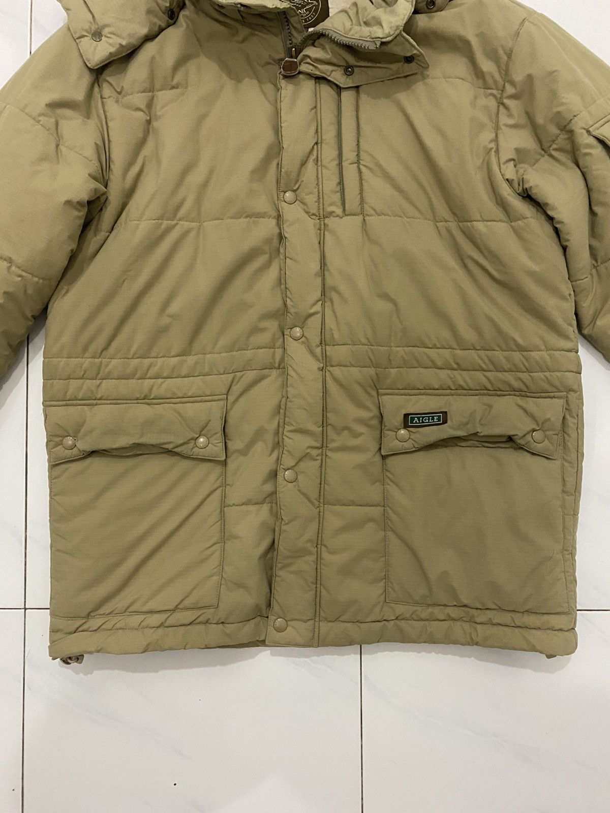 Aigle 🔥Vintage🔥 Aigle Puffer Hoodie Jacket Size US XL / EU 56 / 4 - 5 Thumbnail
