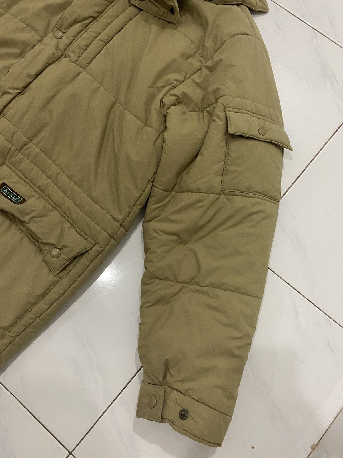 Aigle 🔥Vintage🔥 Aigle Puffer Hoodie Jacket Size US XL / EU 56 / 4 - 4 Thumbnail