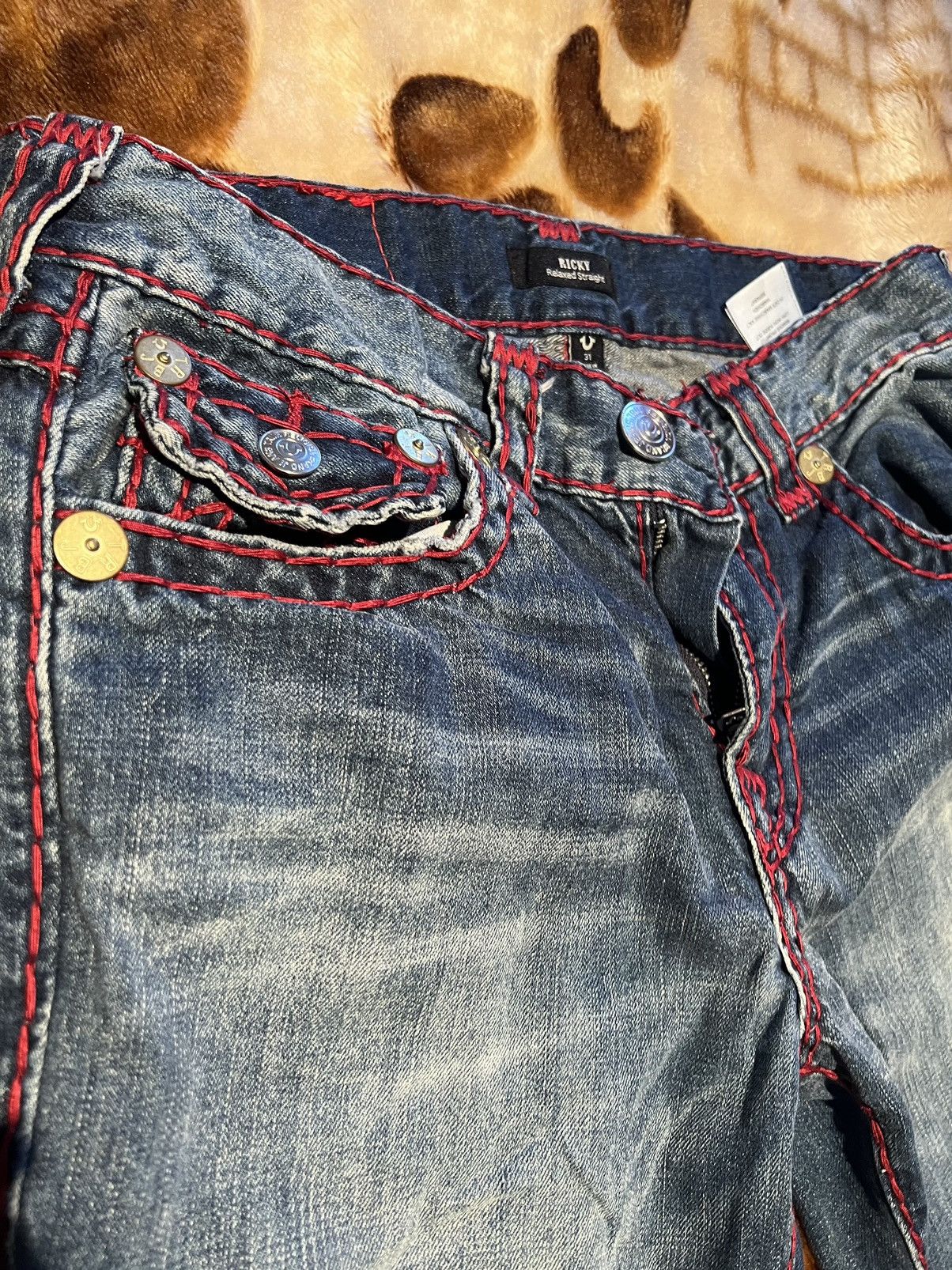 True Religion true religion ricky red stitch Size US 31 - 2 Thumbnail