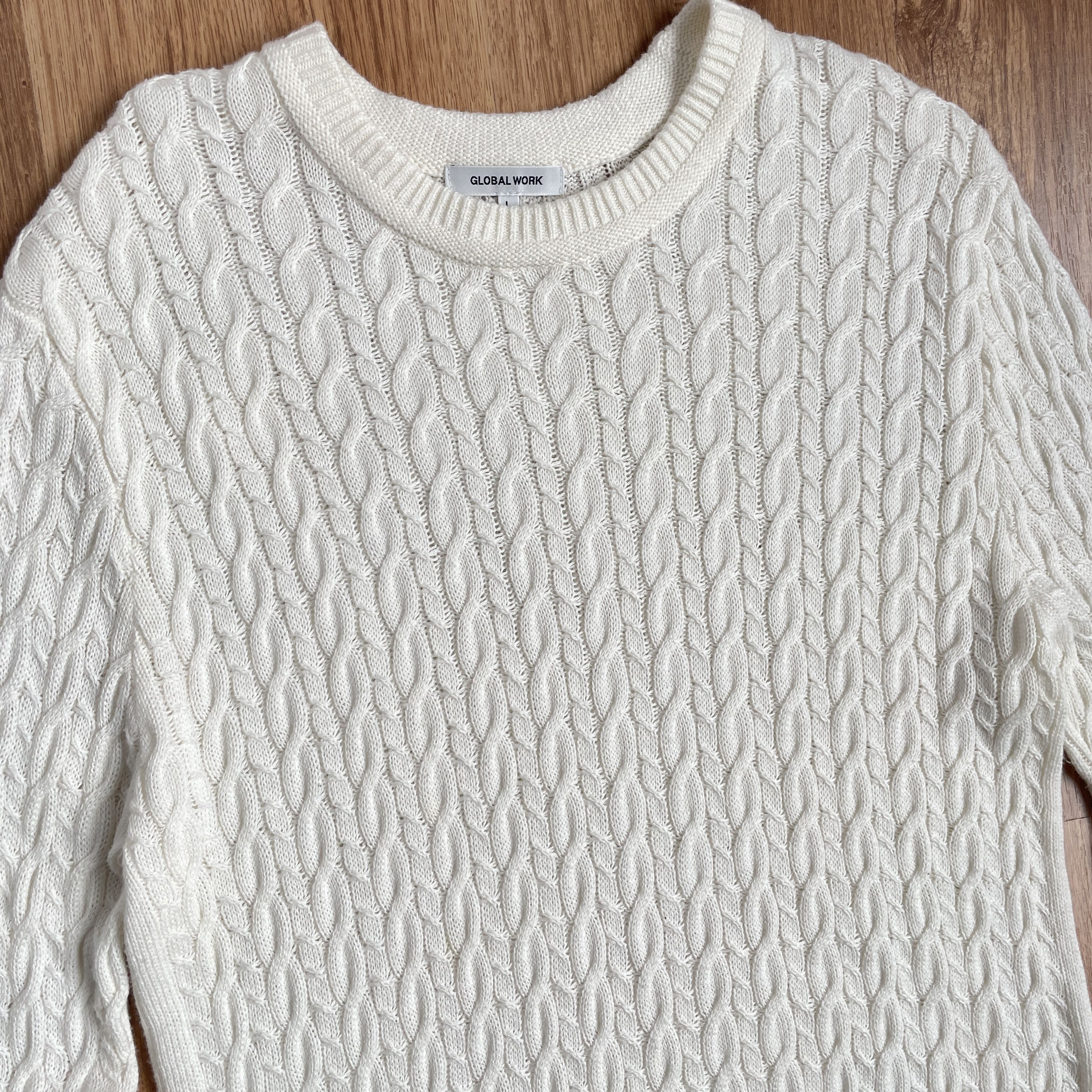 Global Work Global Work Made in Japan Cable Knit Sweater Size L Size US L / EU 52-54 / 3 - 4 Thumbnail