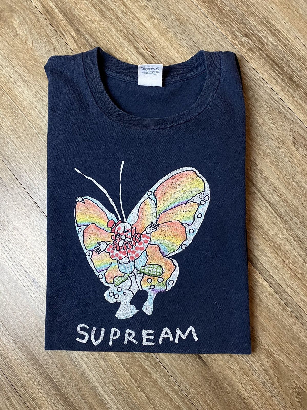 image of Supreme 2016 Gonz Butterfly Tee in Navy, Men's (Size XL)