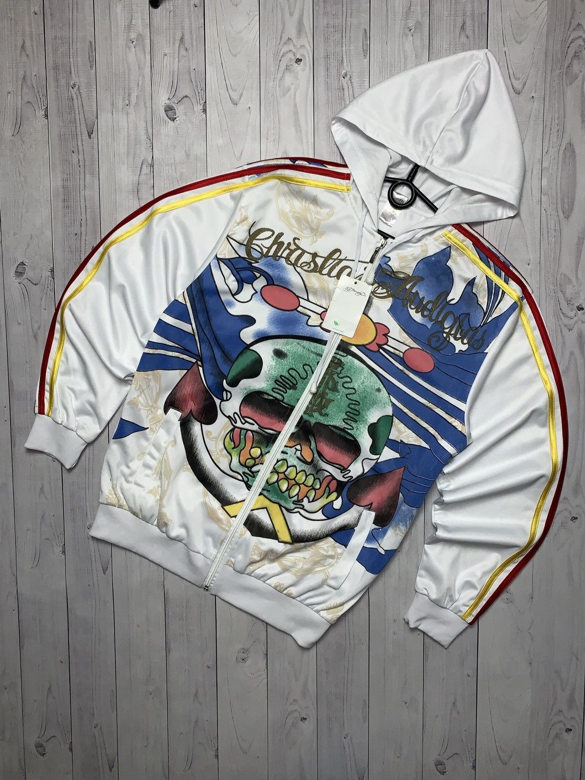 Ed Hardy × Vintage Vintage Ed Hardy Christian Audigier zip hoodie logo size L Size US L / EU 52-54 / 3 - 1 Thumbnail