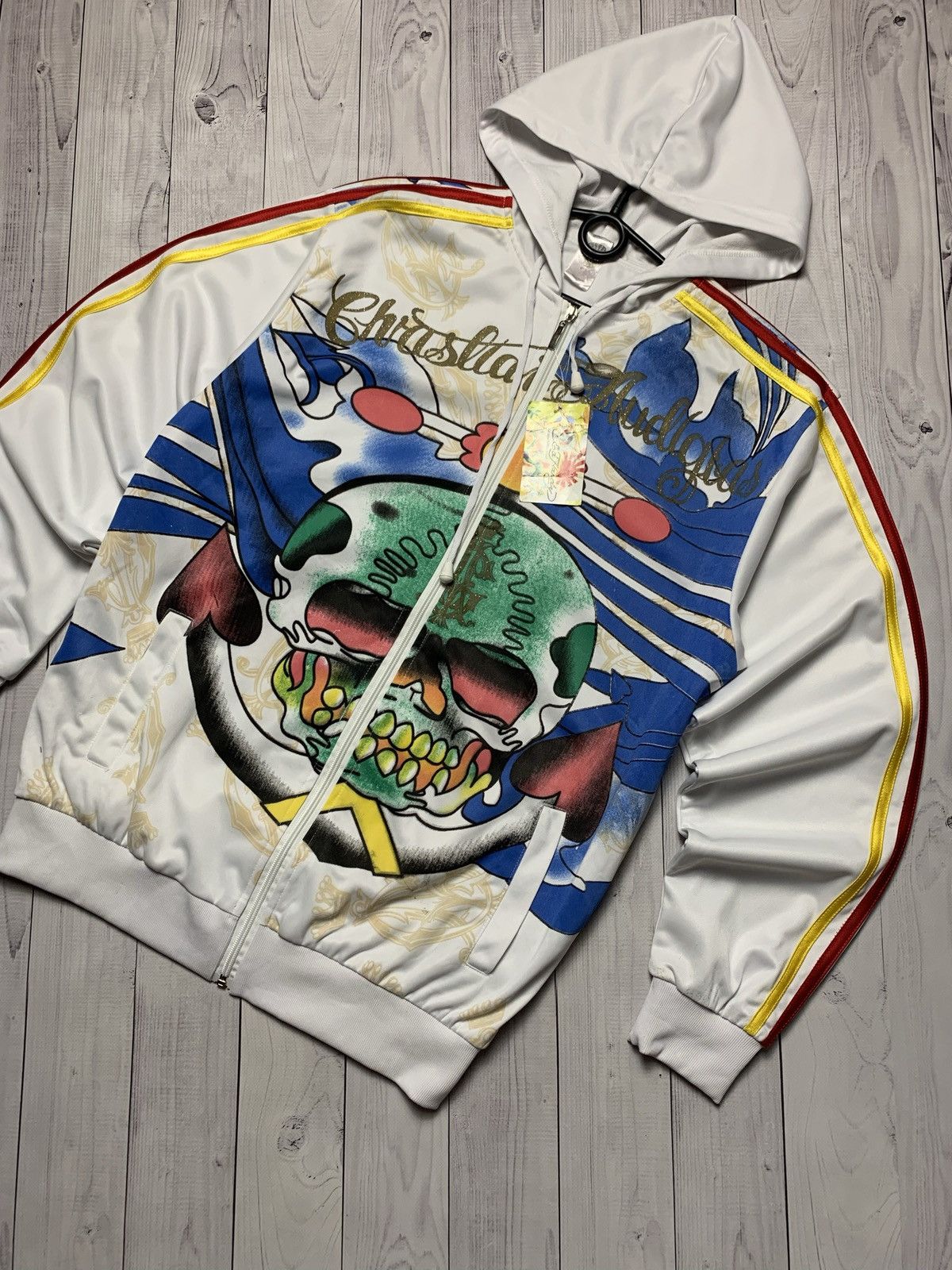 Ed Hardy × Vintage Vintage Ed Hardy Christian Audigier zip hoodie logo size L Size US L / EU 52-54 / 3 - 2 Thumbnail