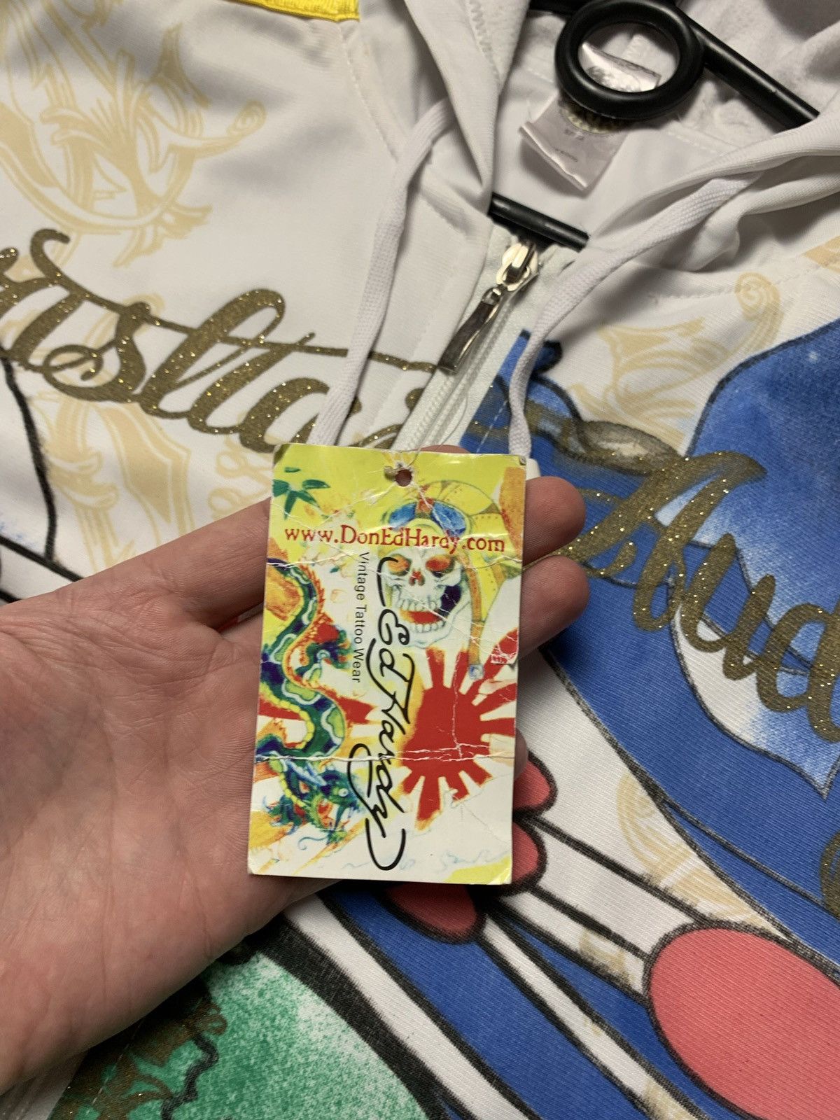 Ed Hardy × Vintage Vintage Ed Hardy Christian Audigier zip hoodie logo size L Size US L / EU 52-54 / 3 - 7 Thumbnail
