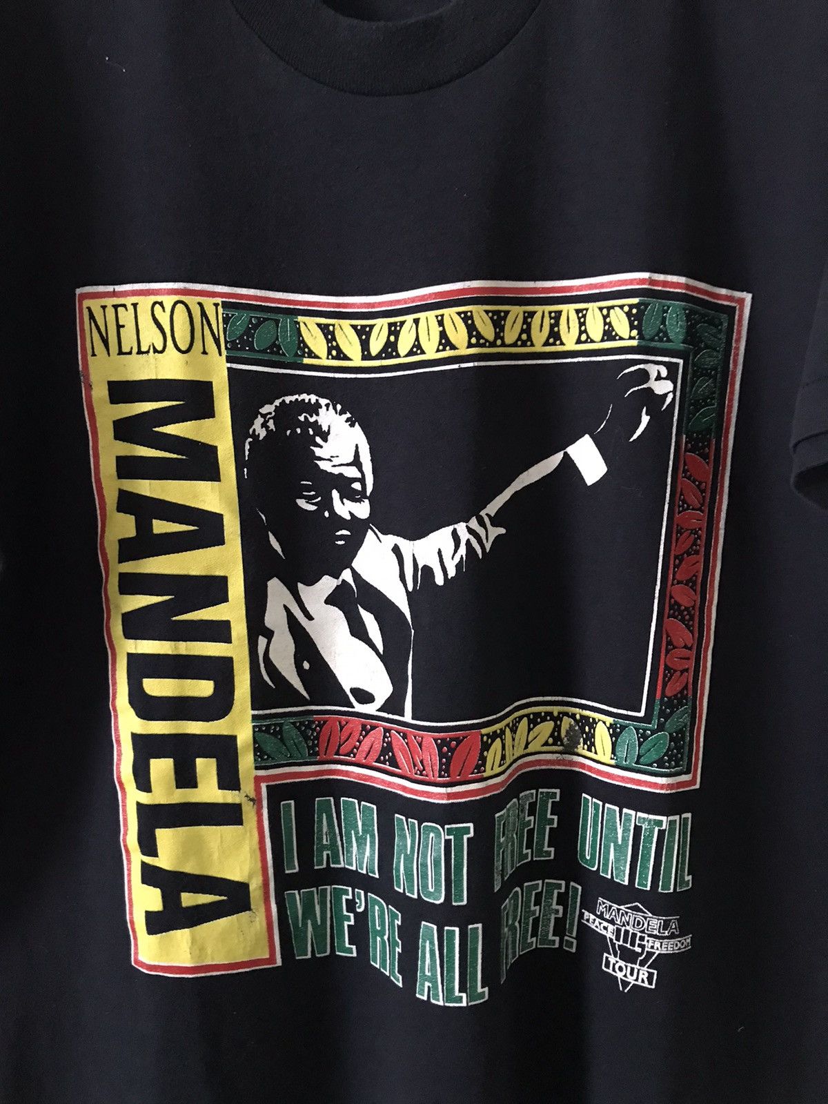 Vintage Vintage 90s Nelson Mandela Black T Shirt Rap Tee Obama BLM Size US XXL / EU 58 / 5 - 3 Thumbnail