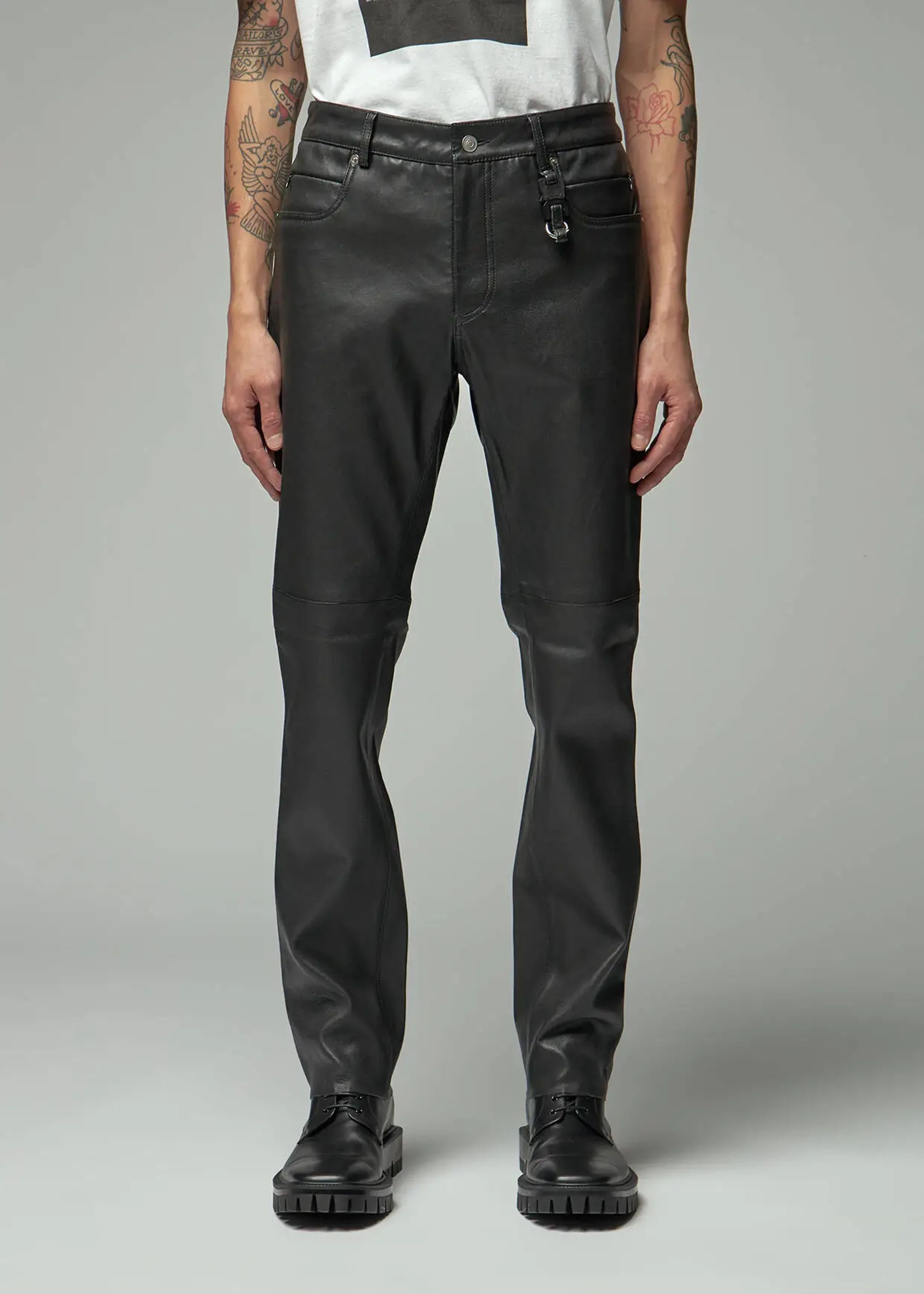 nwt ALYX Lamb Leather Pants with Buckle Keychain