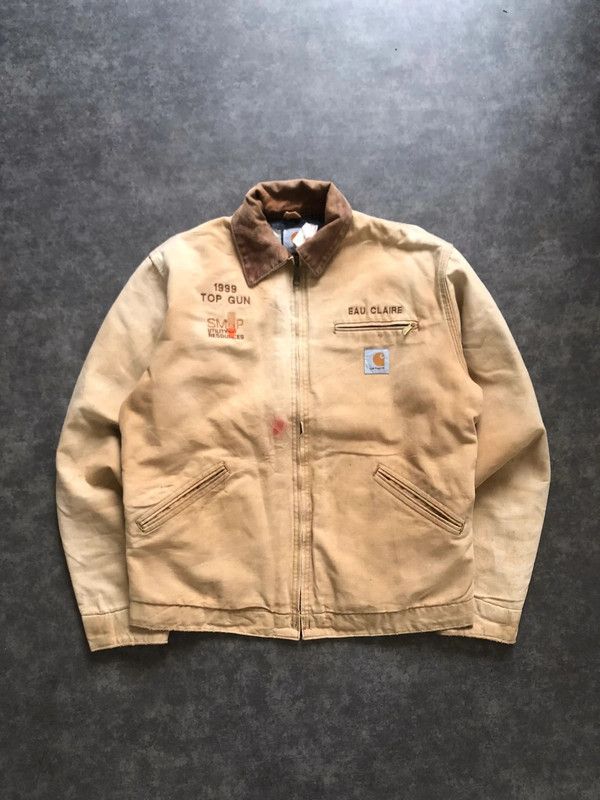 Carhartt × Streetwear × Vintage Carhartt Faded Beige Top Gun Carhartt × Streetwear × Vintage Carhartt Faded Beige Top Gun