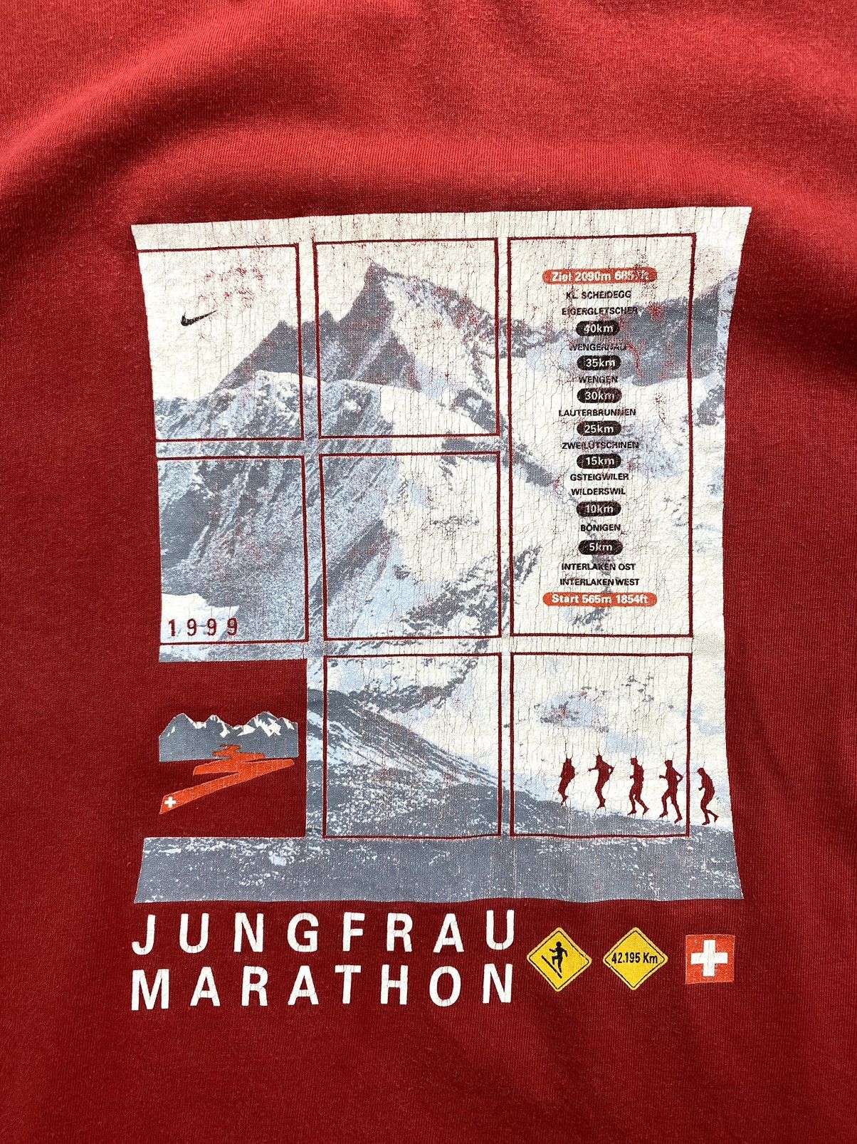 Nike Rare! 1999 Nike Jungfrau Marathon T Shirt Y2K 90’s Size US L / EU 52-54 / 3 - 4 Thumbnail