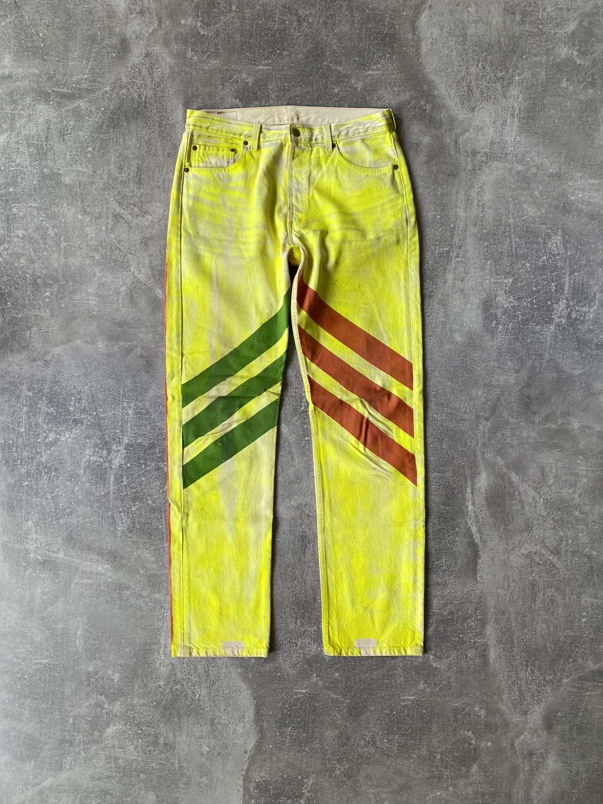 Levi's × Vintage Vintage 90s Levis Custom Strips Y2K Distressed Pants Size US 34 / EU 50 - 4 Thumbnail