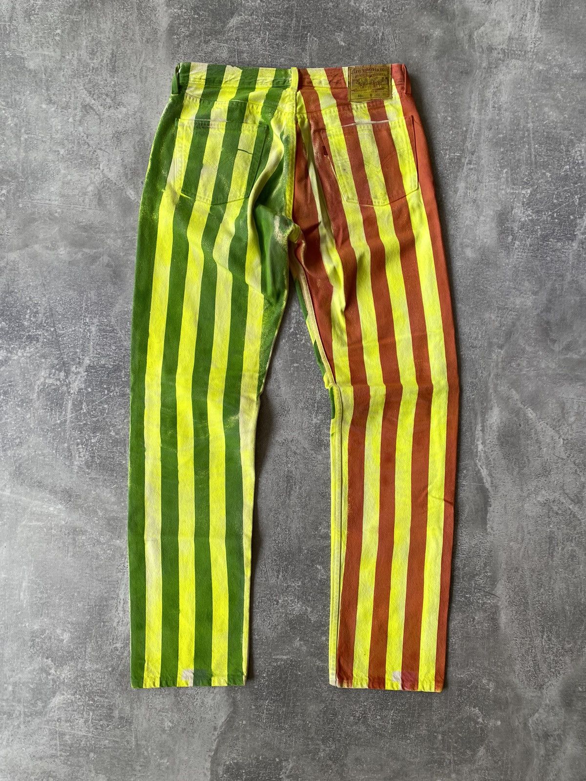 Levi's × Vintage Vintage 90s Levis Custom Strips Y2K Distressed Pants Size US 34 / EU 50 - 1 Thumbnail