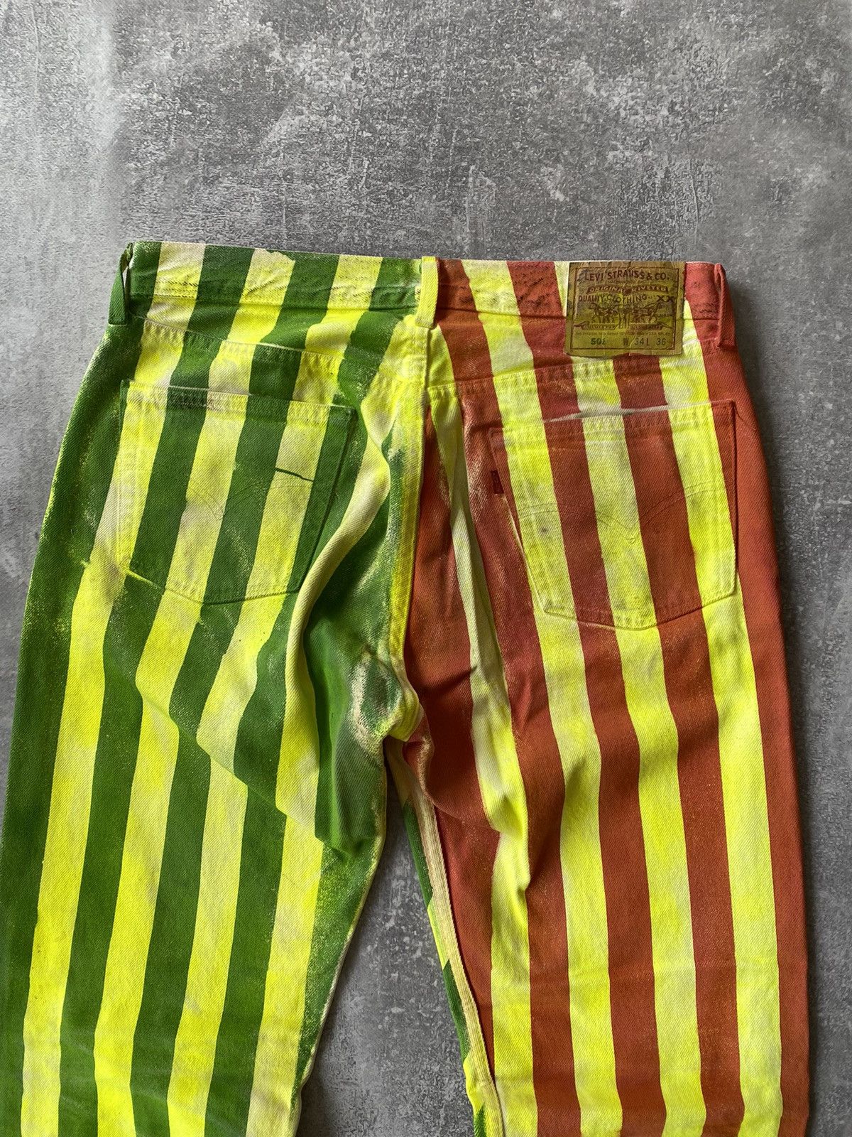 Levi's × Vintage Vintage 90s Levis Custom Strips Y2K Distressed Pants Size US 34 / EU 50 - 2 Thumbnail