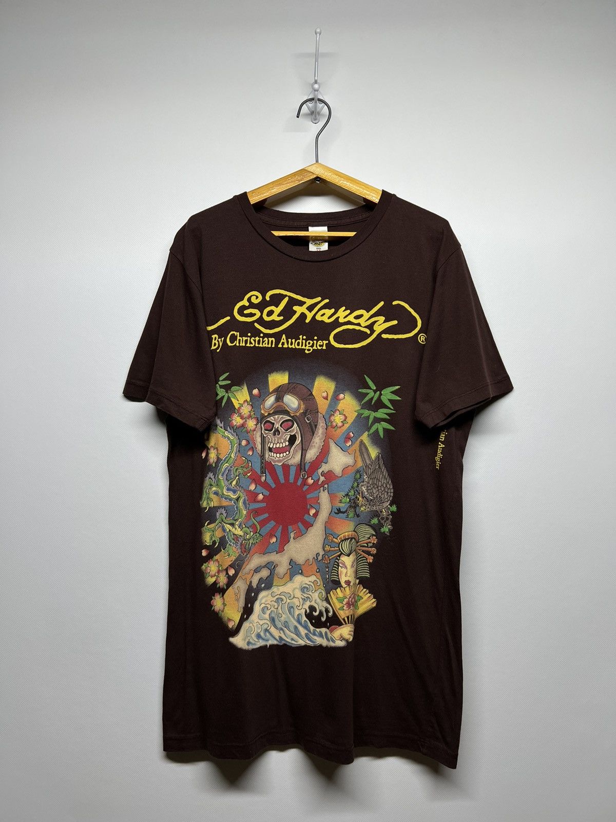Ed Hardy Vintage Y2k Rare Brown Ed Hardy T-Shirt 00’s Size US M / EU 48-50 / 2 - 1 Thumbnail