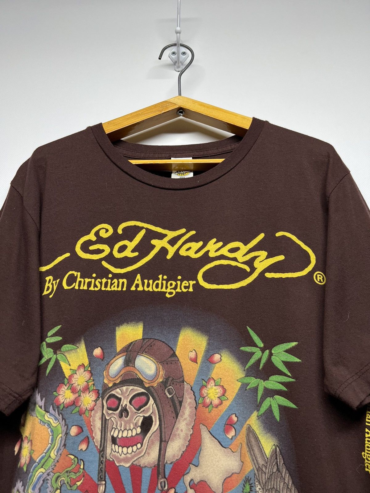 Ed Hardy Vintage Y2k Rare Brown Ed Hardy T-Shirt 00’s Size US M / EU 48-50 / 2 - 2 Thumbnail