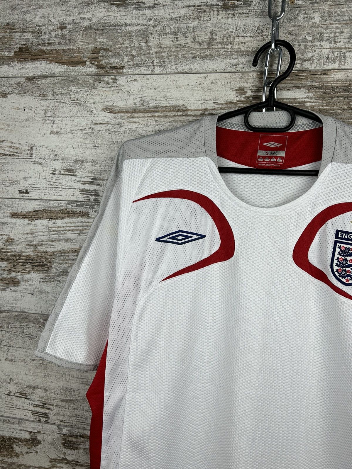 Umbro Mens Vintage Umbro England Home National Team T Shirt jersey Size US XL / EU 56 / 4 - 3 Thumbnail