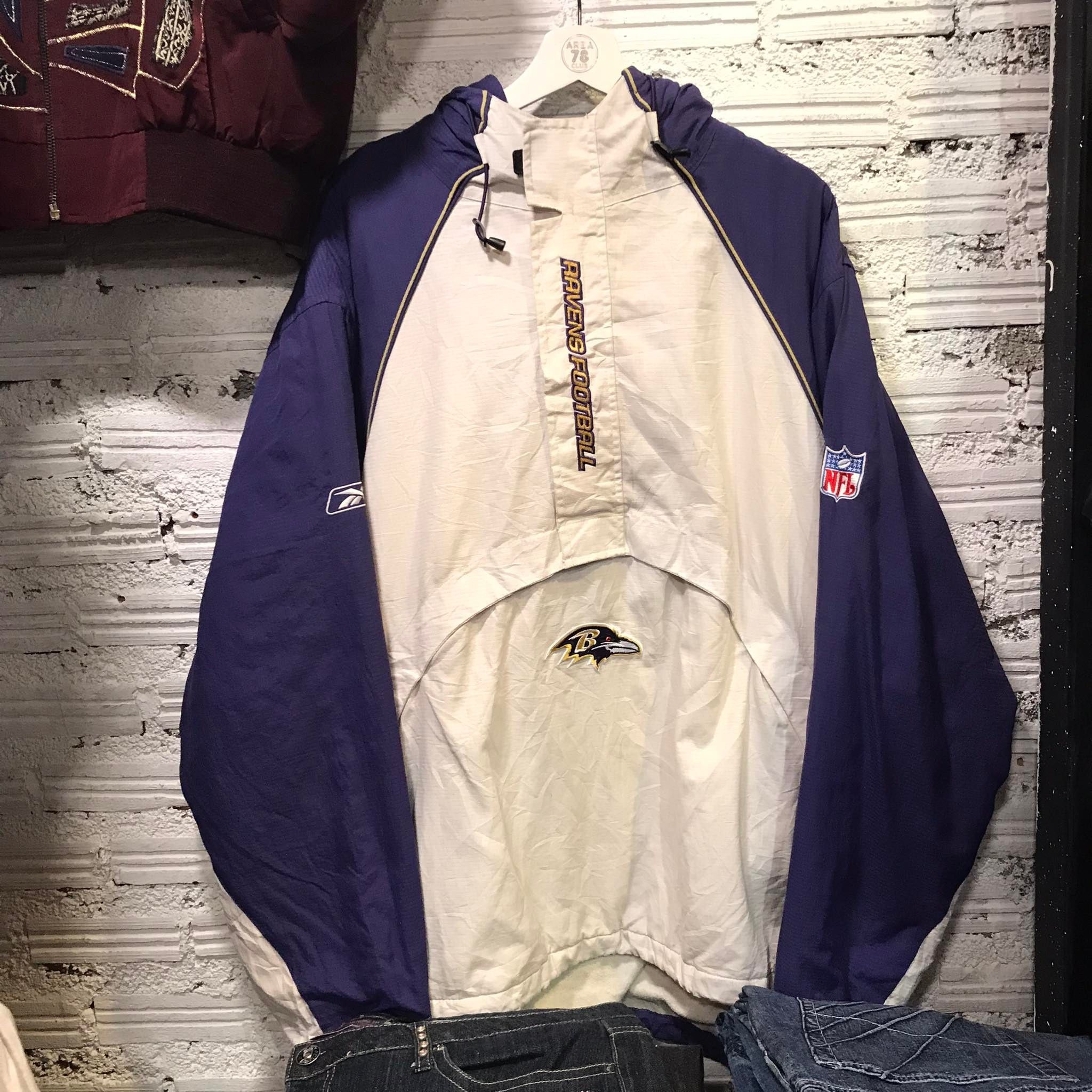 Vintage Reebok Baltimore Ravens NFL Half-zip Jacket 90s