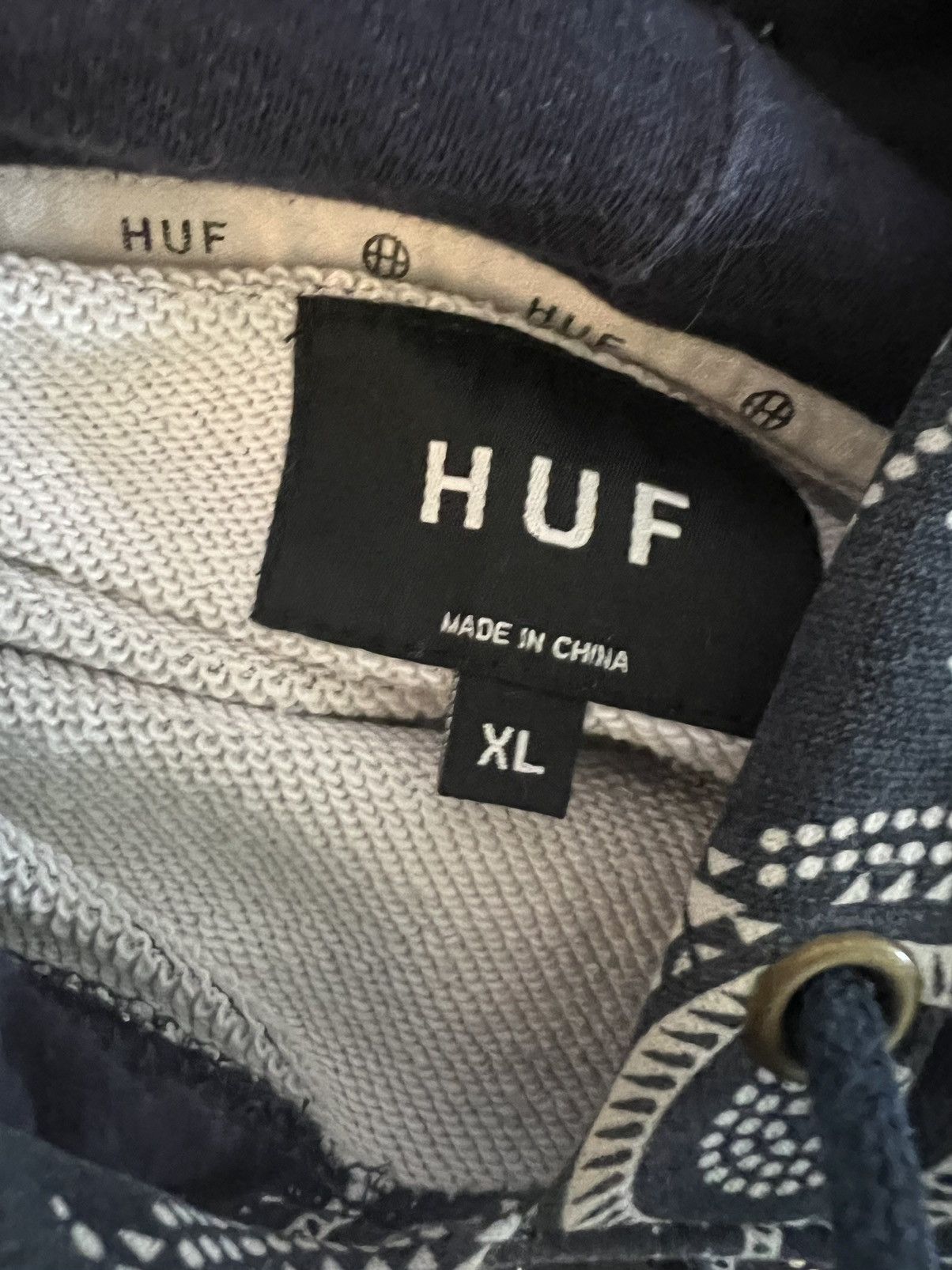 Designer RARE Huf Bandana hoodie Size US XL / EU 56 / 4 - 3 Thumbnail