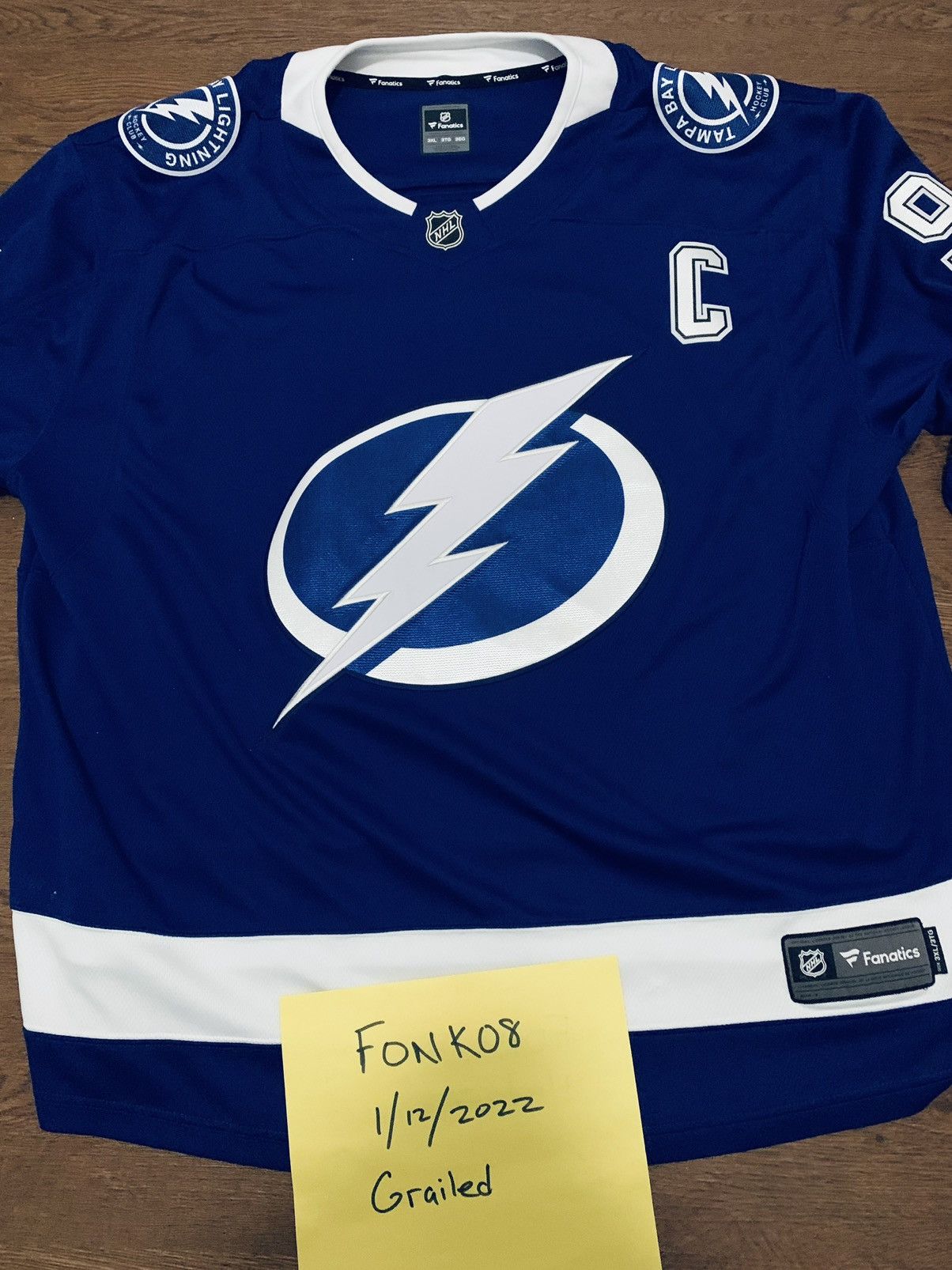 NHL Tampa Bay Lightning Fanatics Jersey Blue 3XL Size US XXL / EU 58 / 5 - 1 Thumbnail