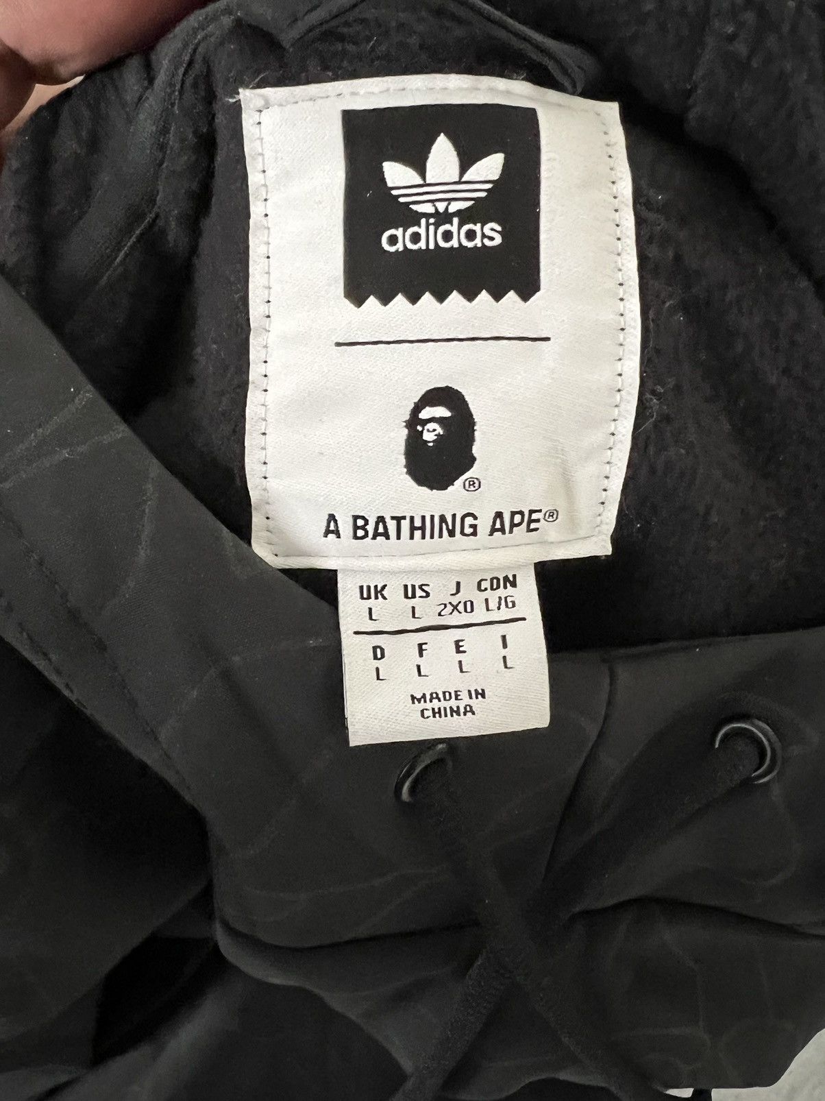 Adidas × Bape Adidas Bape Tech Hoodie sz L | Grailed