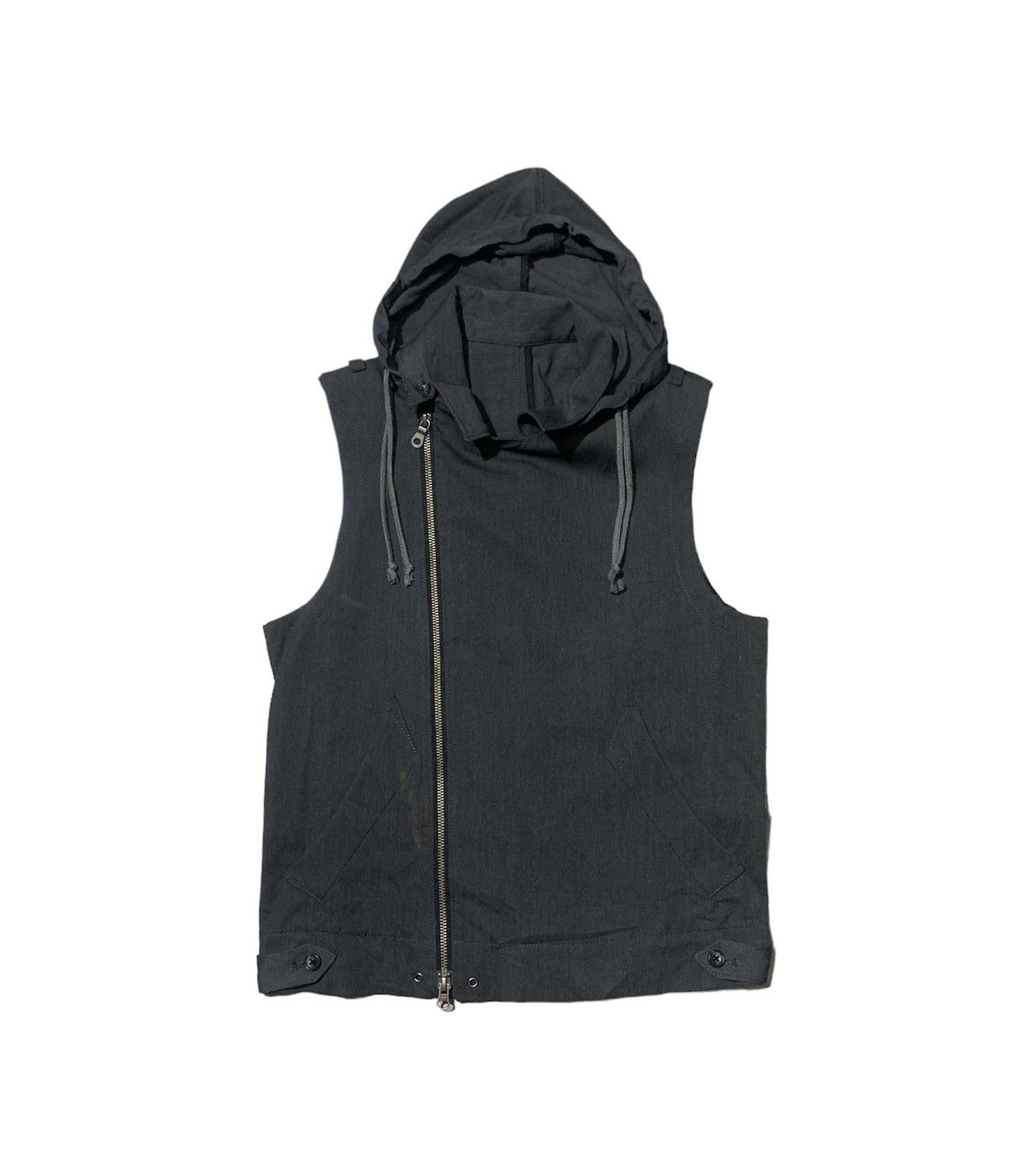 image of Avant Garde x Ppfm Vintage Peyton Place For Men Ppfm Vest Hoodie in Grey (Size Small)