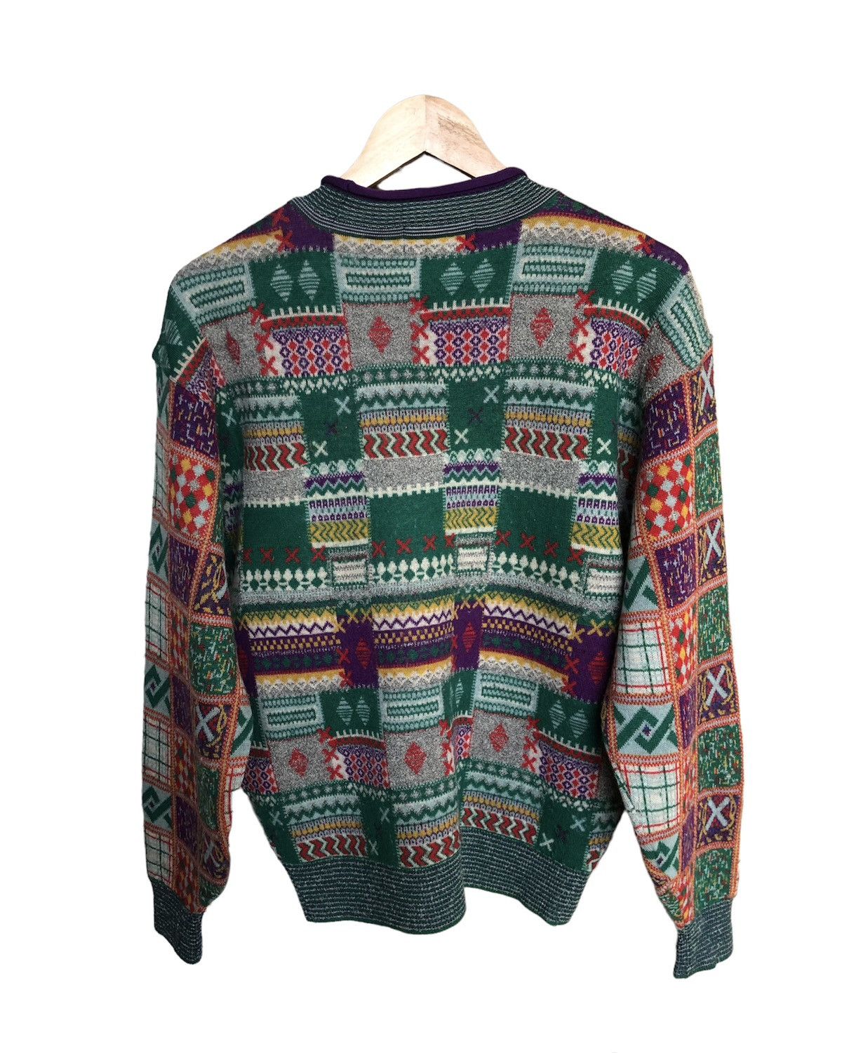 Kenzo Vintage 90s Kenzo Coloured Patchwork Knitwear Size US S / EU 44-46 / 1 - 2 Thumbnail