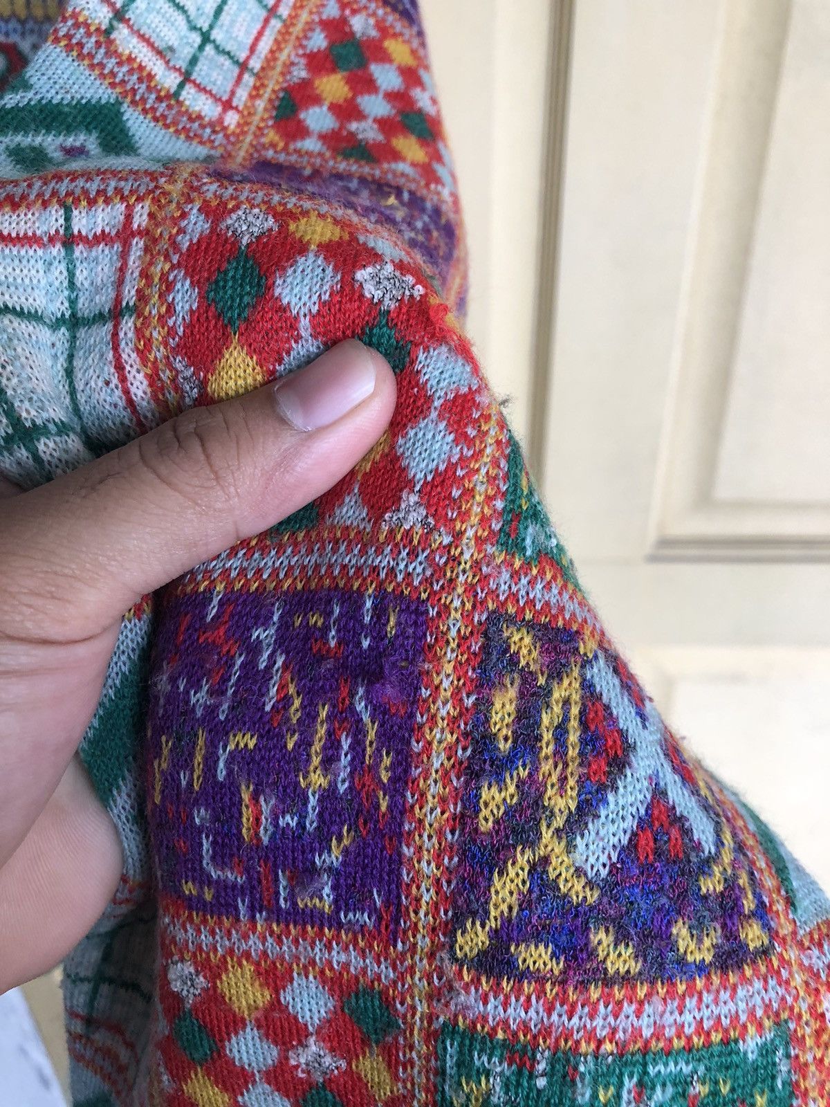 Kenzo Vintage 90s Kenzo Coloured Patchwork Knitwear Size US S / EU 44-46 / 1 - 16 Thumbnail