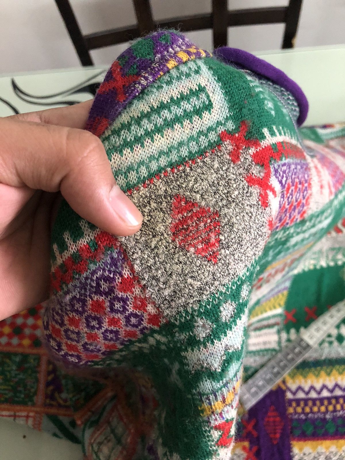 Kenzo Vintage 90s Kenzo Coloured Patchwork Knitwear Size US S / EU 44-46 / 1 - 19 Thumbnail