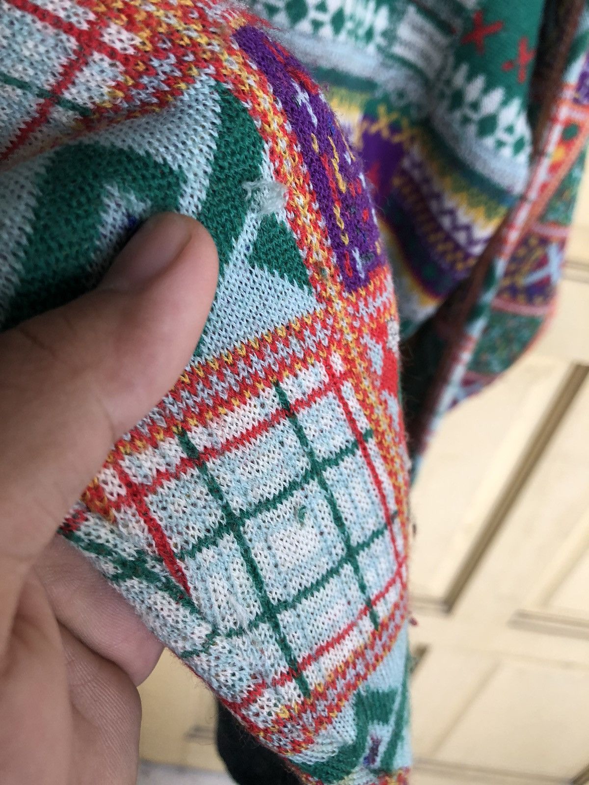 Kenzo Vintage 90s Kenzo Coloured Patchwork Knitwear Size US S / EU 44-46 / 1 - 17 Thumbnail