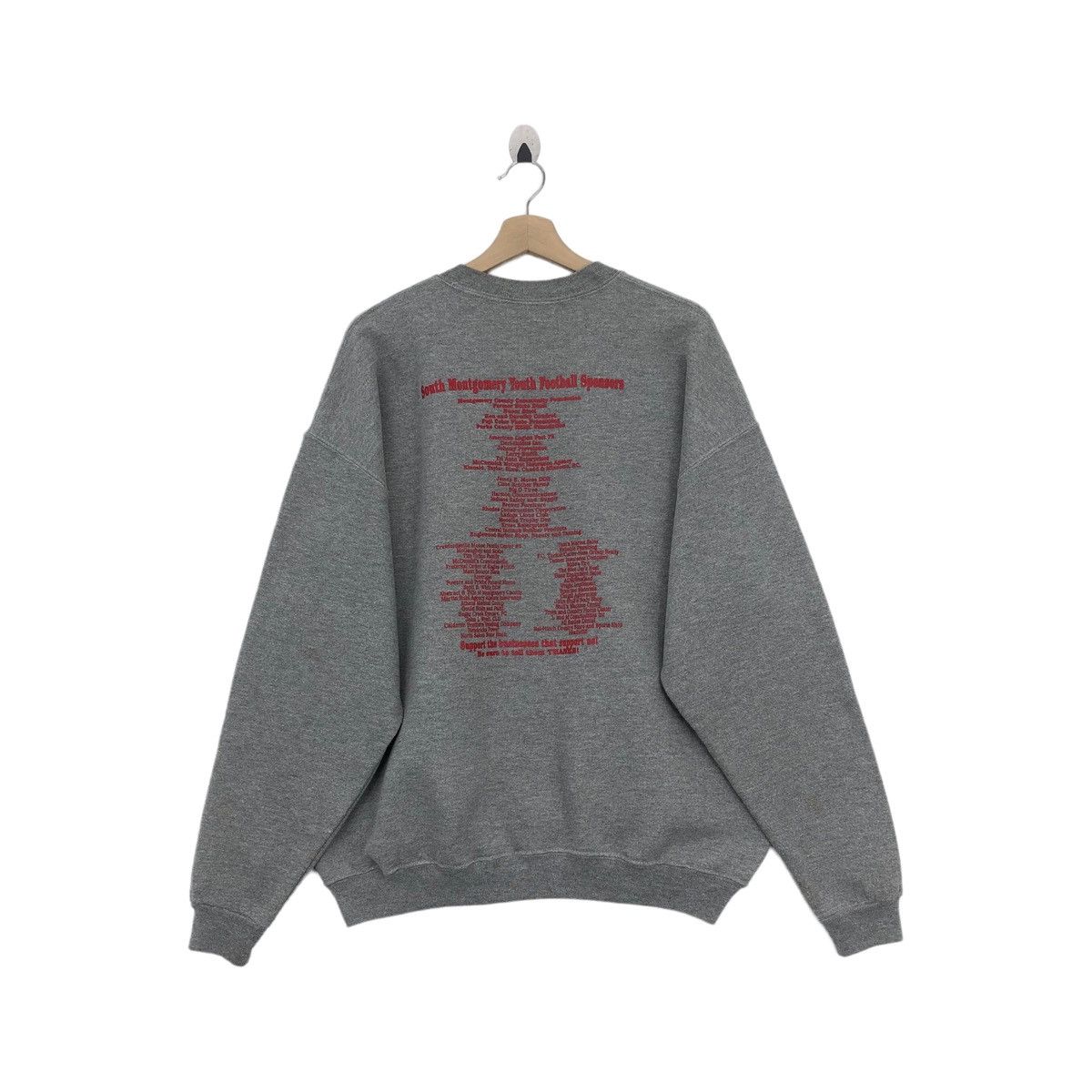 Jerzees × Vintage Vtg 90’ YS FOOTBALL Sweatshirt Pullover Jumper Sweater Size US XL / EU 56 / 4 - 2 Thumbnail