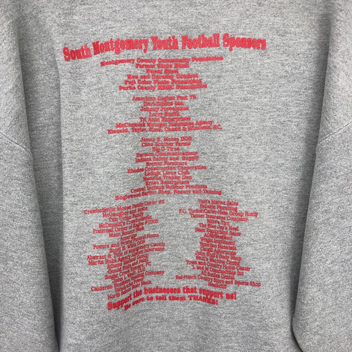 Jerzees × Vintage Vtg 90’ YS FOOTBALL Sweatshirt Pullover Jumper Sweater Size US XL / EU 56 / 4 - 4 Thumbnail