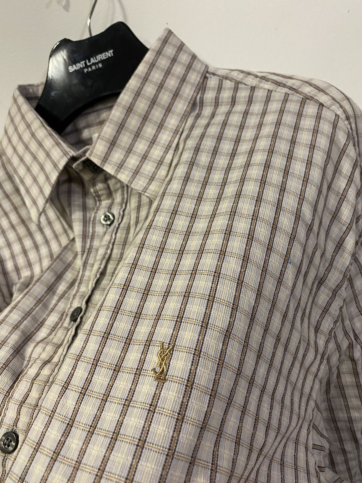 Yves Saint Laurent Cotton YSL Shirt Plaid Yves Saint Laurent Shirt Size US XXL / EU 58 / 5 - 14 Thumbnail