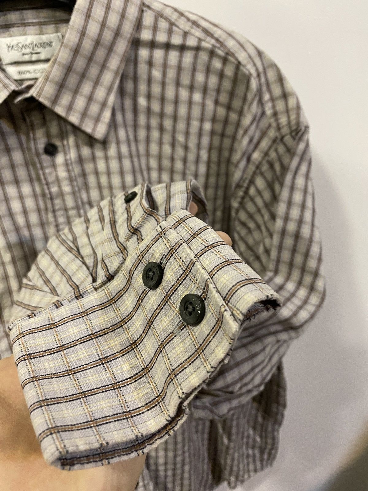 Yves Saint Laurent Cotton YSL Shirt Plaid Yves Saint Laurent Shirt Size US XXL / EU 58 / 5 - 5 Thumbnail