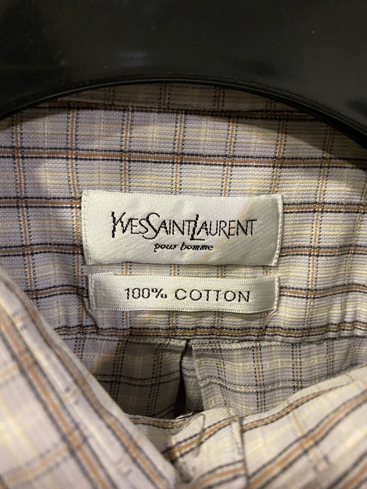 Yves Saint Laurent Cotton YSL Shirt Plaid Yves Saint Laurent Shirt Size US XXL / EU 58 / 5 - 3 Thumbnail