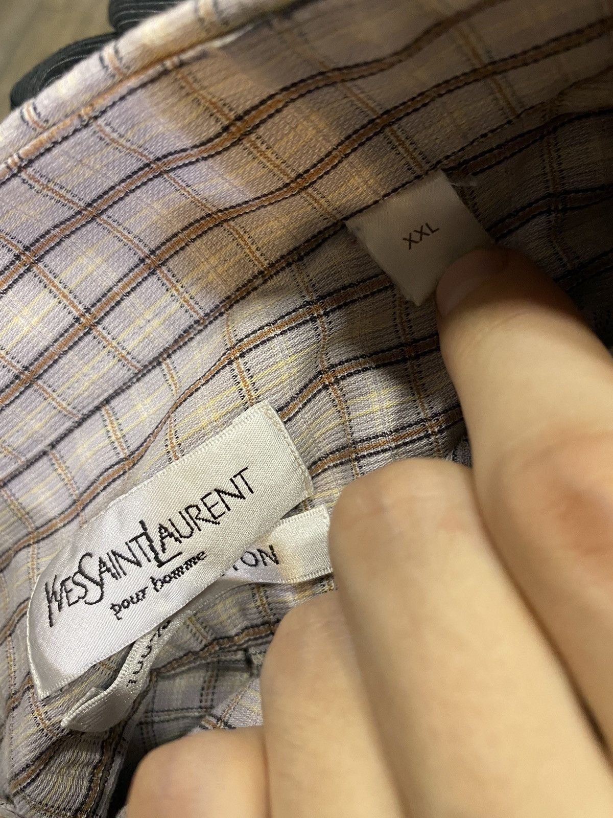 Yves Saint Laurent Cotton YSL Shirt Plaid Yves Saint Laurent Shirt Size US XXL / EU 58 / 5 - 10 Thumbnail