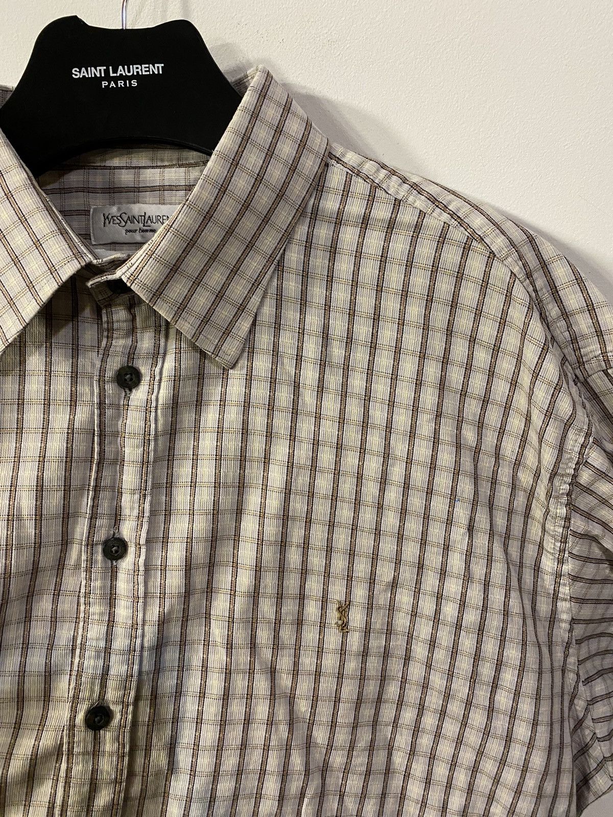 Yves Saint Laurent Cotton YSL Shirt Plaid Yves Saint Laurent Shirt Size US XXL / EU 58 / 5 - 7 Thumbnail