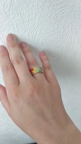 Jewelry Colourful Feather Ring Size ONE SIZE - 4 Thumbnail