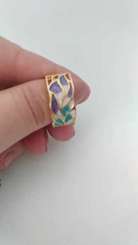 Jewelry Colourful Feather Ring Size ONE SIZE - 1 Thumbnail