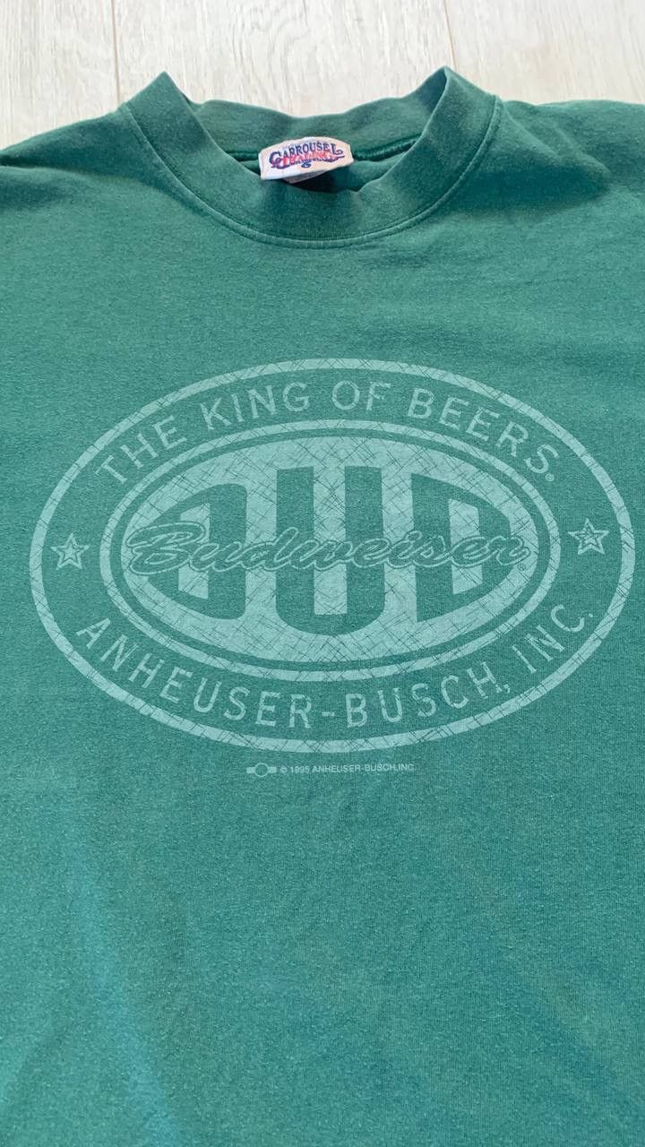 Vintage Vintage 1995 Budweiser the king of beers tee Size US L / EU 52-54 / 3 - 2 Thumbnail