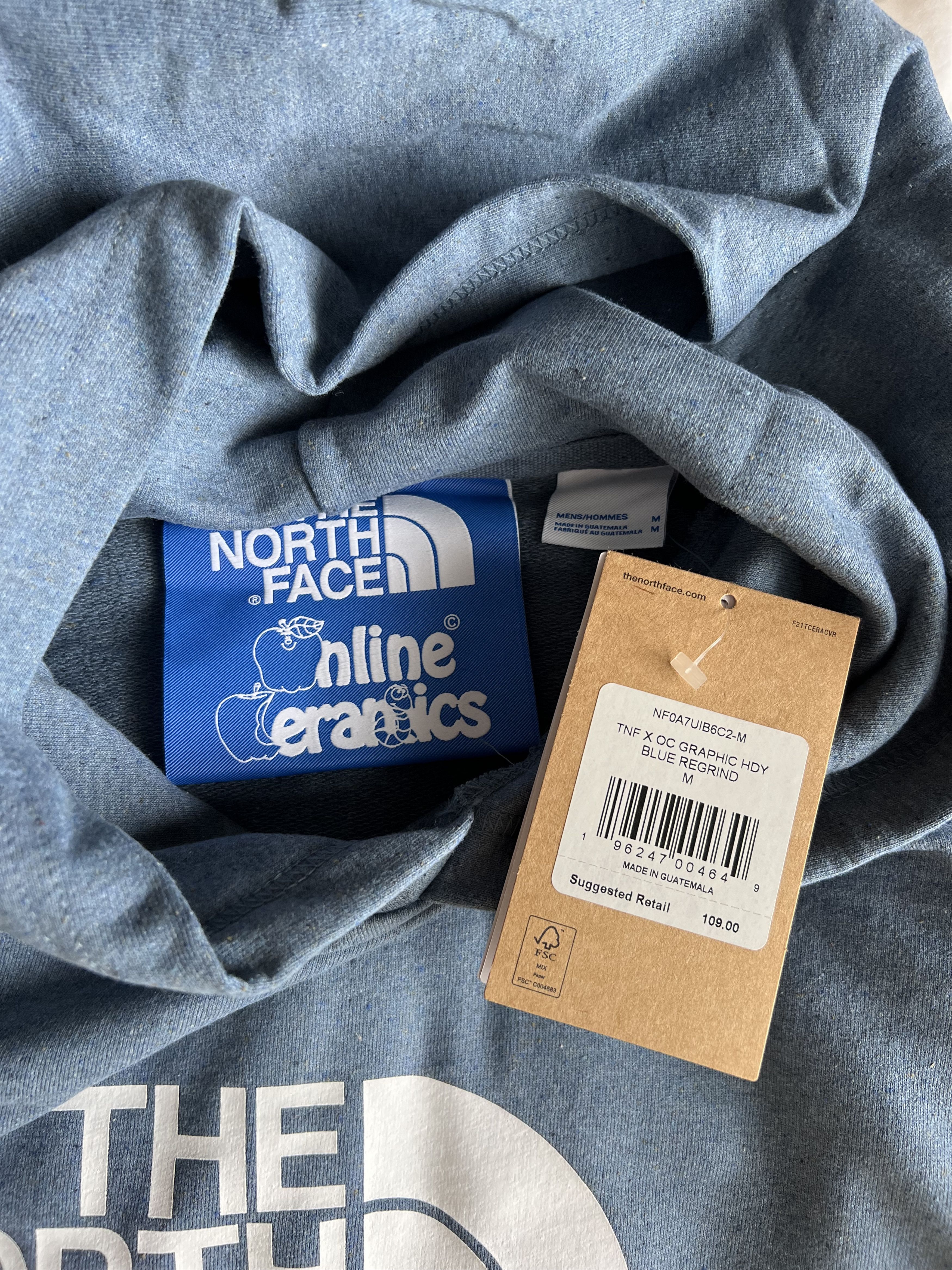 Online Ceramics × The North Face Online Ceramics TNF Graphic Regrind Hoodie in Blue Size US M / EU 48-50 / 2 - 6 Thumbnail