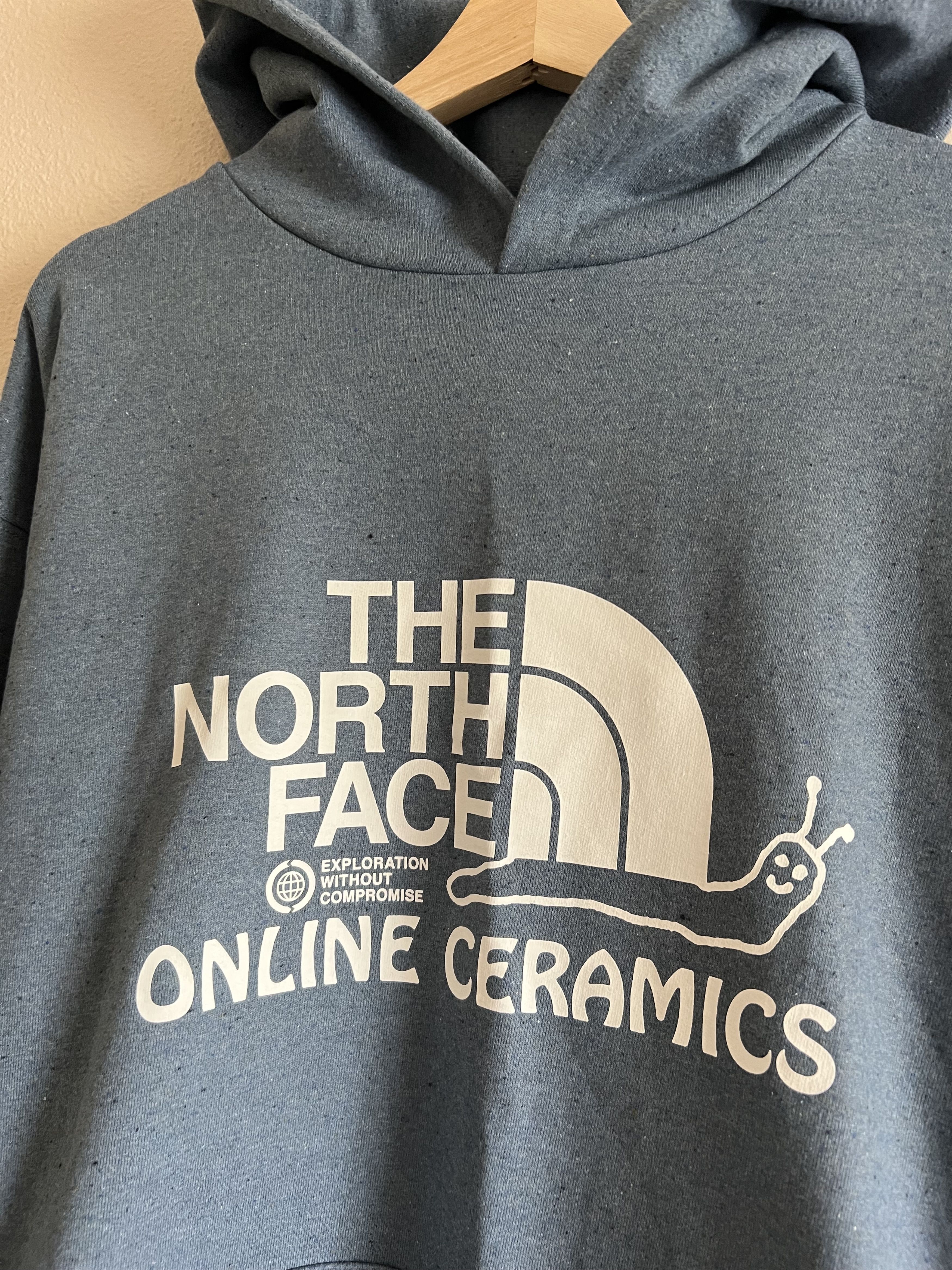Online Ceramics × The North Face Online Ceramics TNF Graphic Regrind Hoodie in Blue Size US M / EU 48-50 / 2 - 2 Thumbnail
