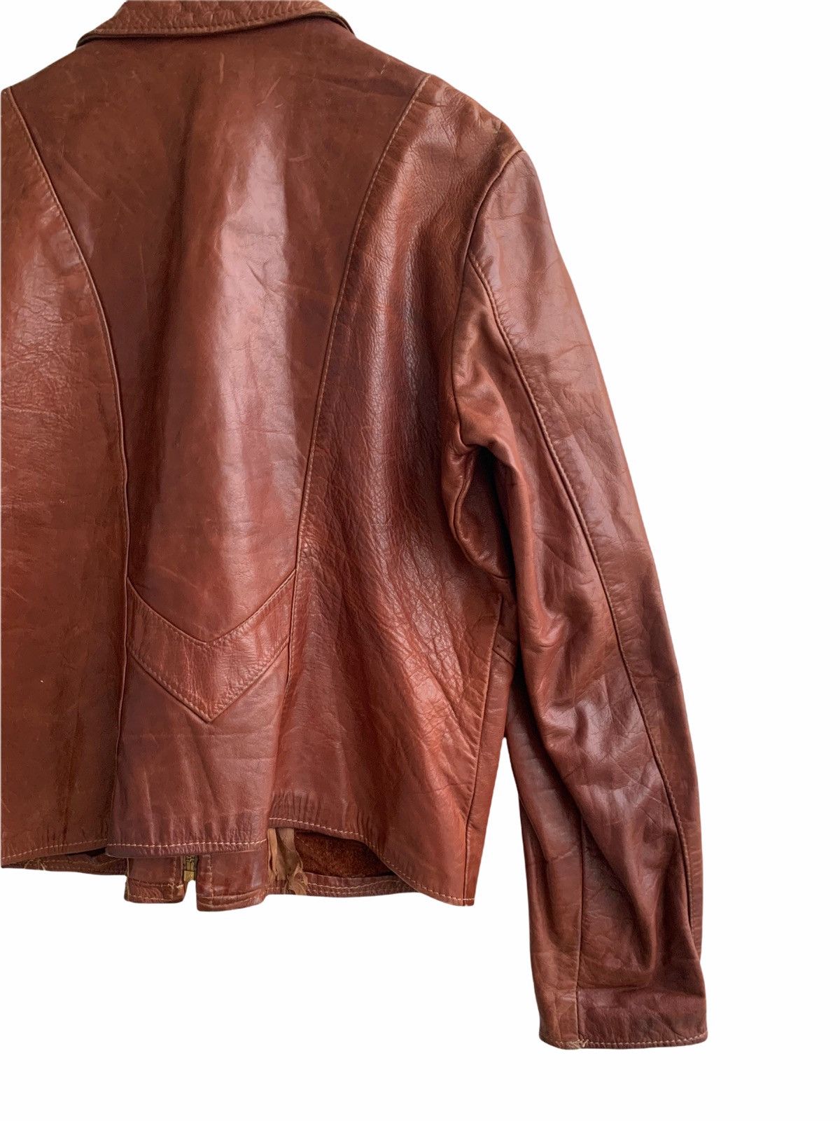 Genuine Leather Vintage 70s Casual Leather Jacket Size US S / EU 44-46 / 1 - 12 Thumbnail