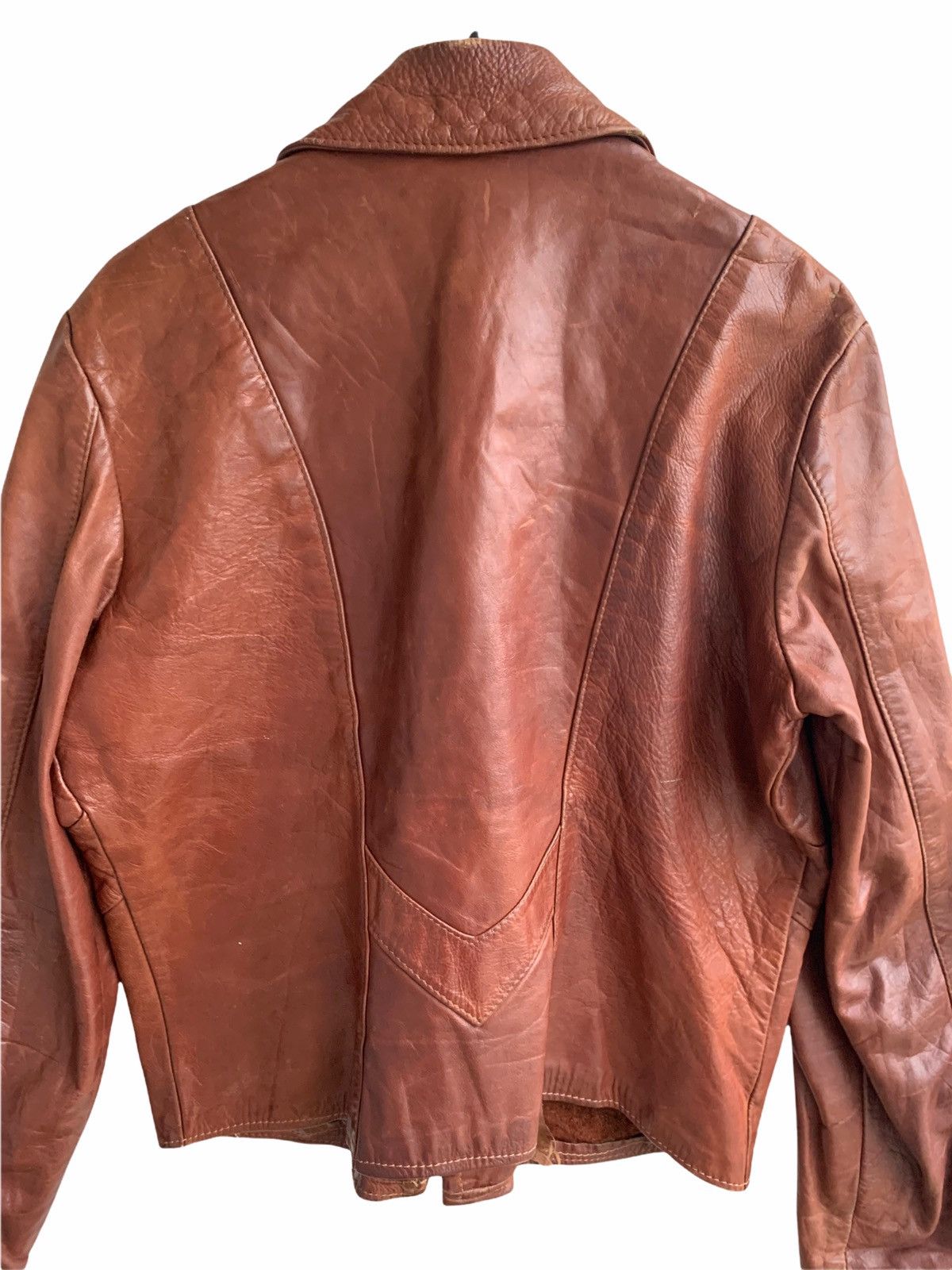 Genuine Leather Vintage 70s Casual Leather Jacket Size US S / EU 44-46 / 1 - 9 Thumbnail