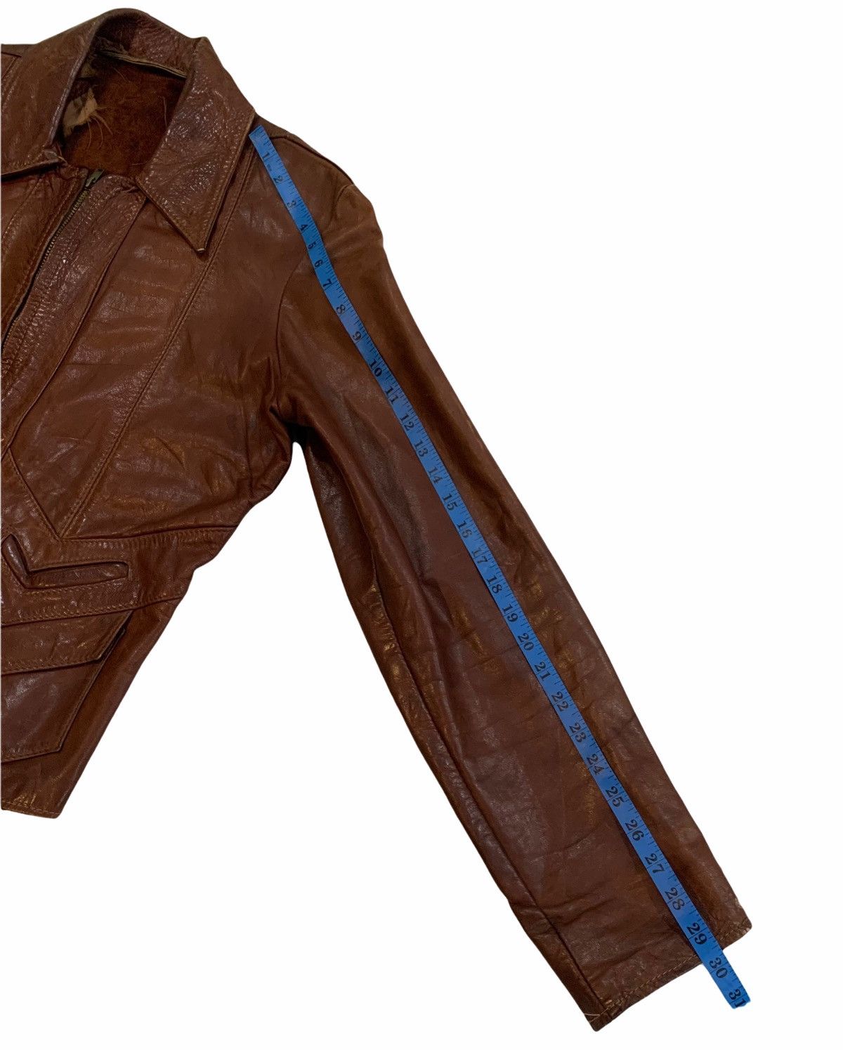 Genuine Leather Vintage 70s Casual Leather Jacket Size US S / EU 44-46 / 1 - 19 Thumbnail
