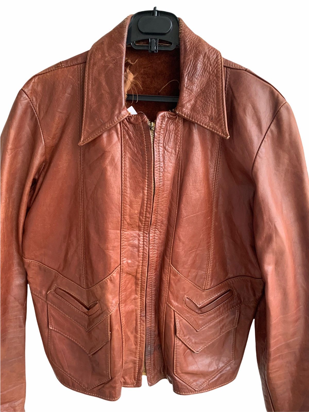Genuine Leather Vintage 70s Casual Leather Jacket Size US S / EU 44-46 / 1 - 7 Thumbnail