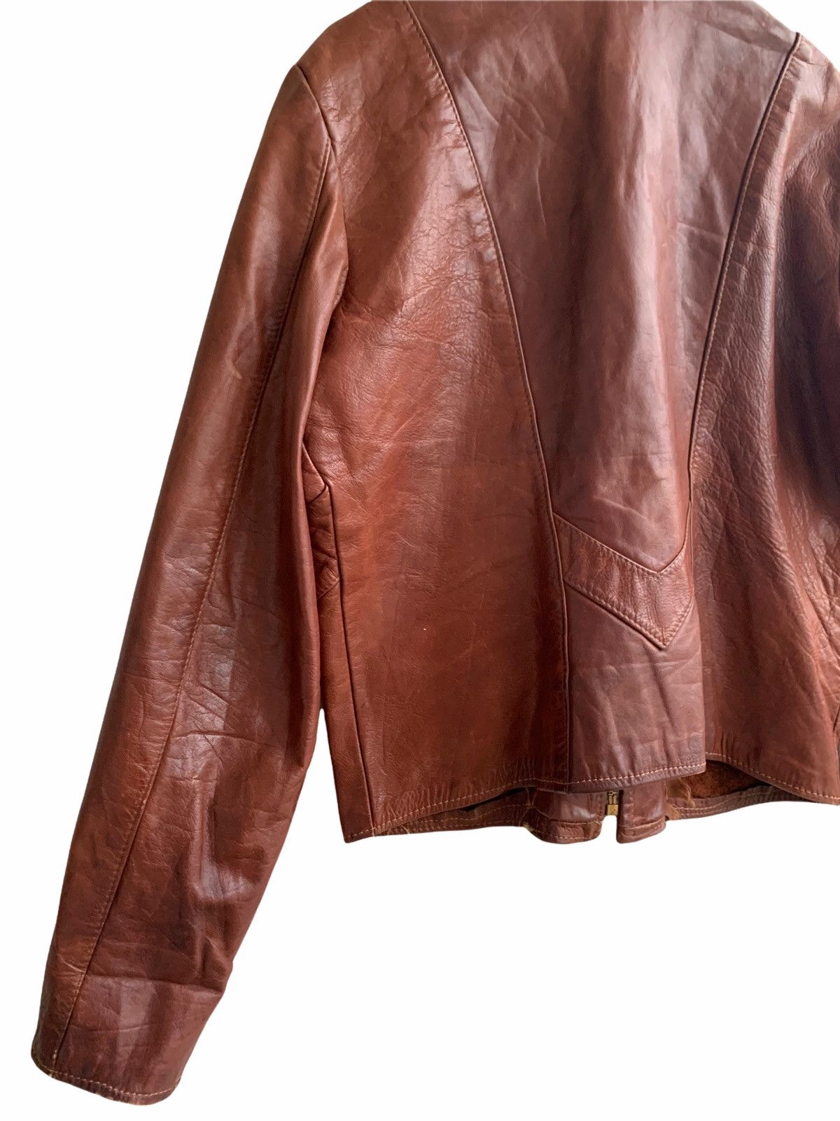 Genuine Leather Vintage 70s Casual Leather Jacket Size US S / EU 44-46 / 1 - 5 Thumbnail