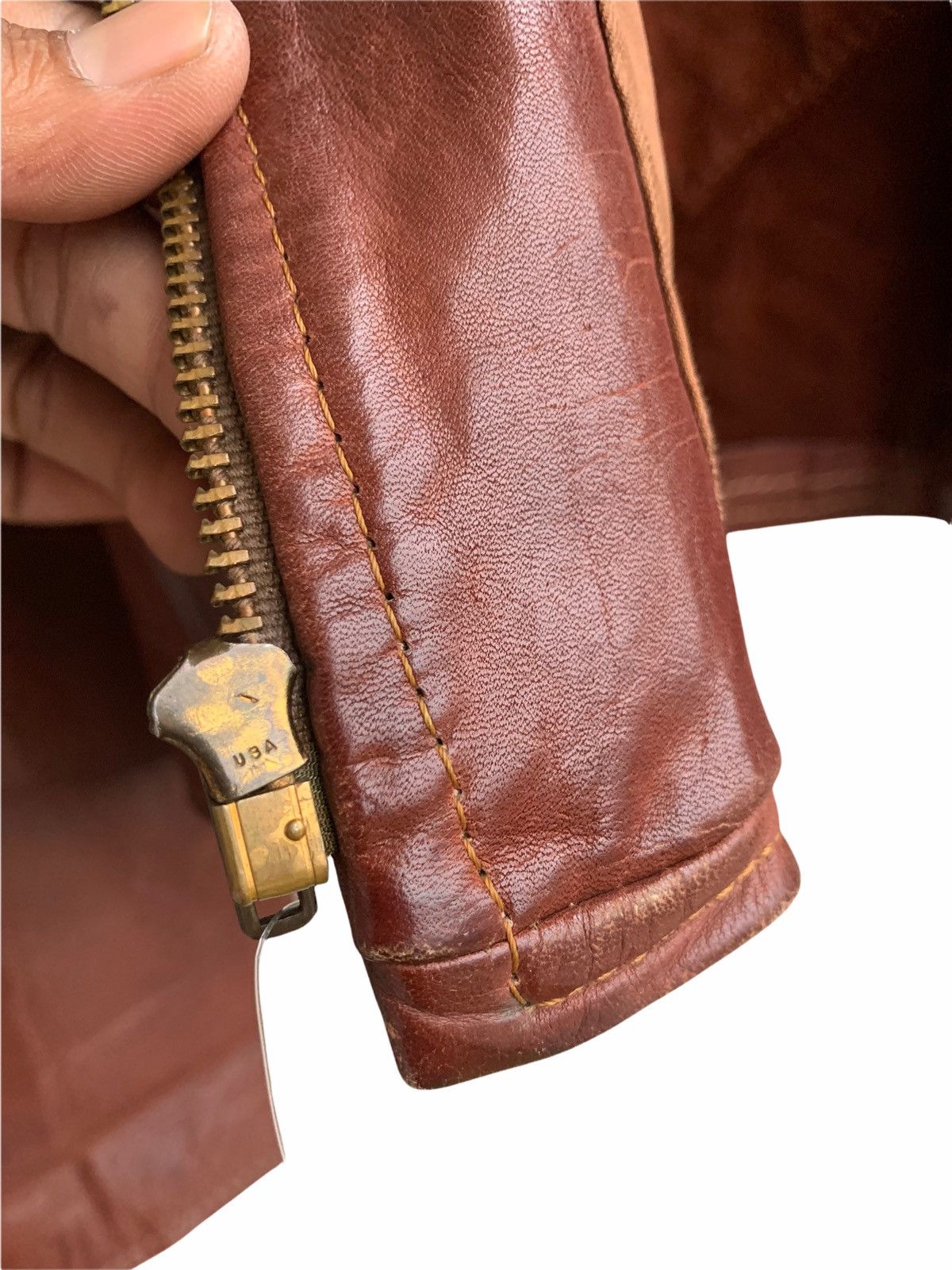 Genuine Leather Vintage 70s Casual Leather Jacket Size US S / EU 44-46 / 1 - 15 Thumbnail