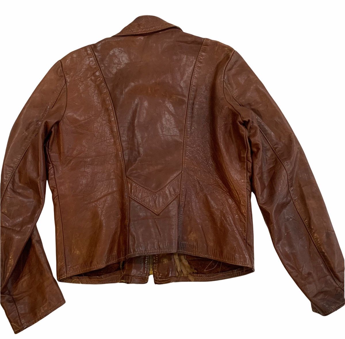 Genuine Leather Vintage 70s Casual Leather Jacket Size US S / EU 44-46 / 1 - 6 Thumbnail